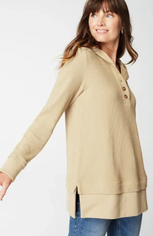J.Jill Textured-Knit Hoodie Tunic Clearance
