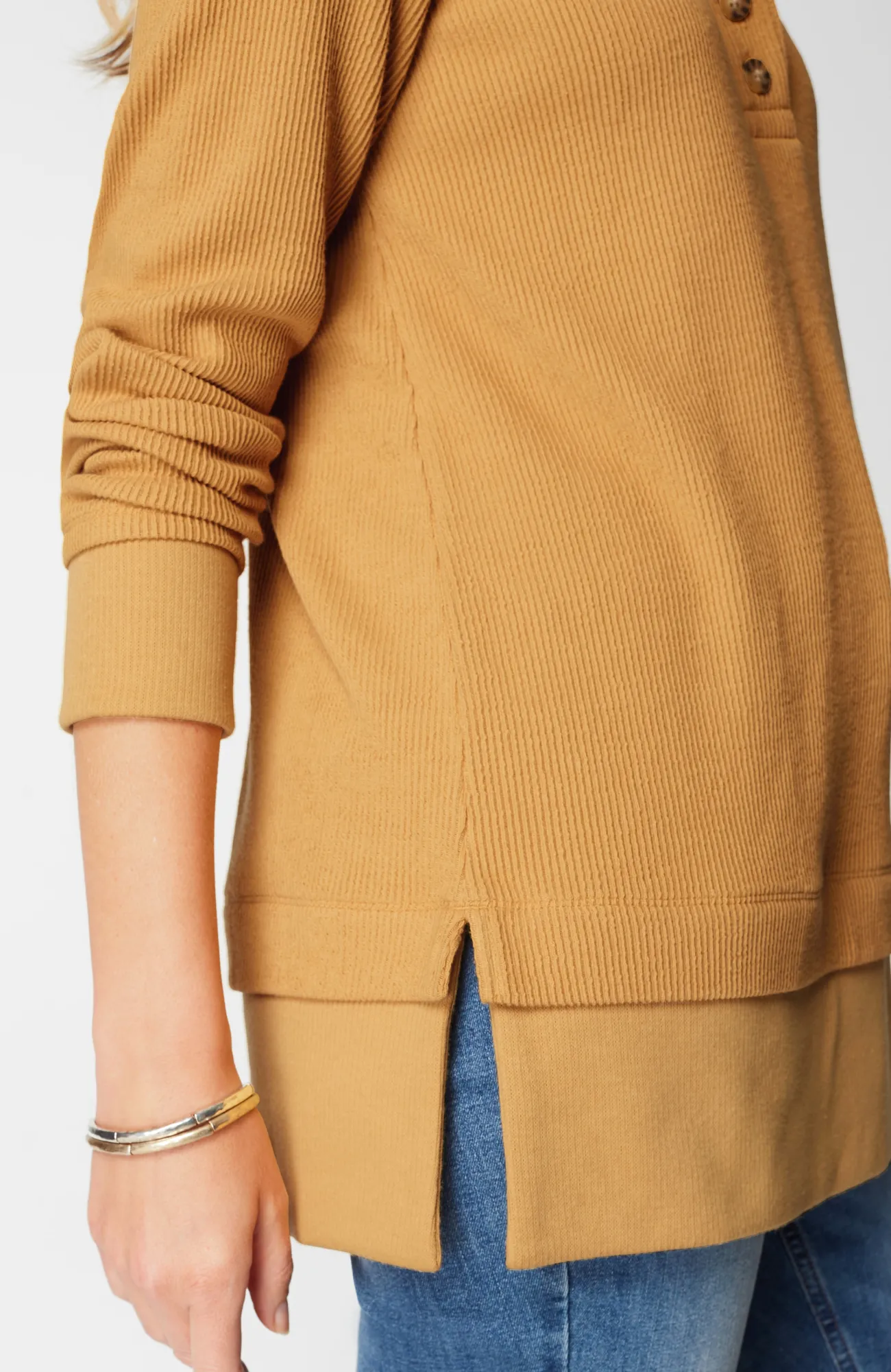 J.Jill Textured-Knit Hoodie Tunic Clearance