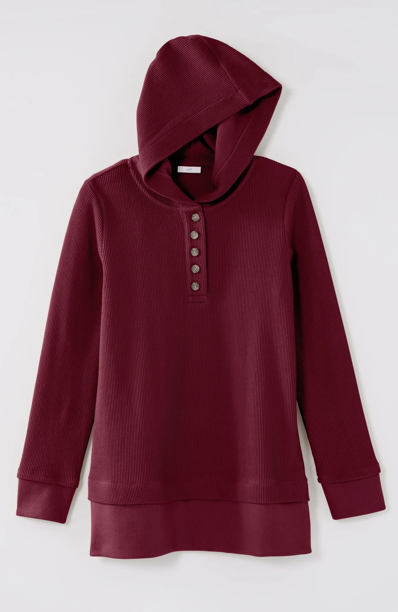 J.Jill Textured-Knit Hoodie Tunic Clearance