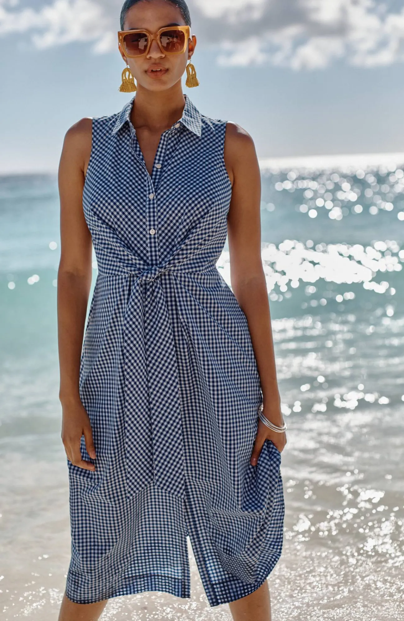 J.Jill Tie-Front Shirtdress Cheap