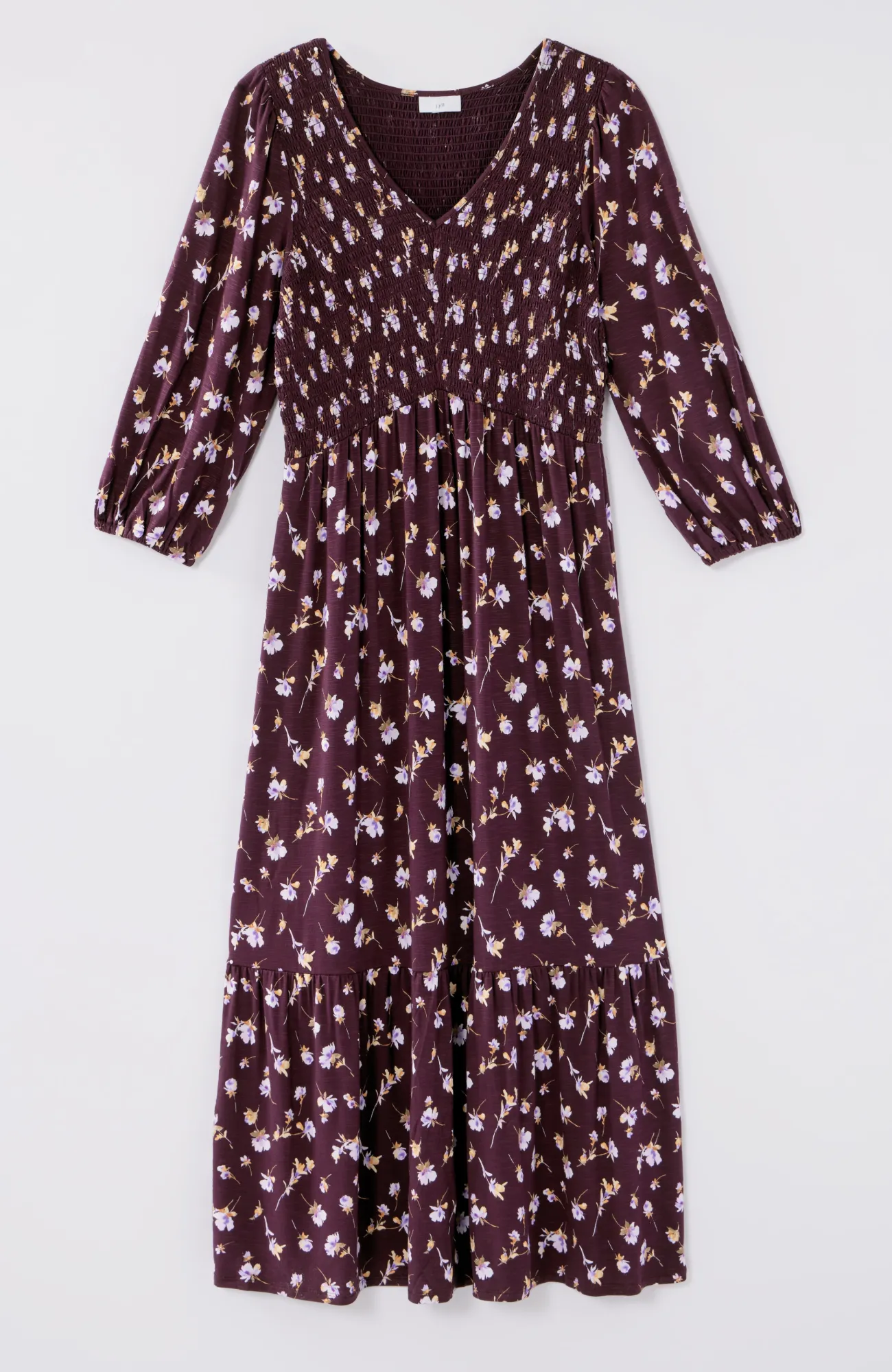 J.Jill Tiered Flounced-Hem Midi Dress Best Sale