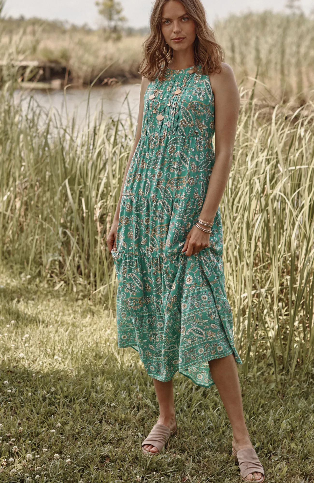 J.Jill Tiered Maxi Dress Cheap