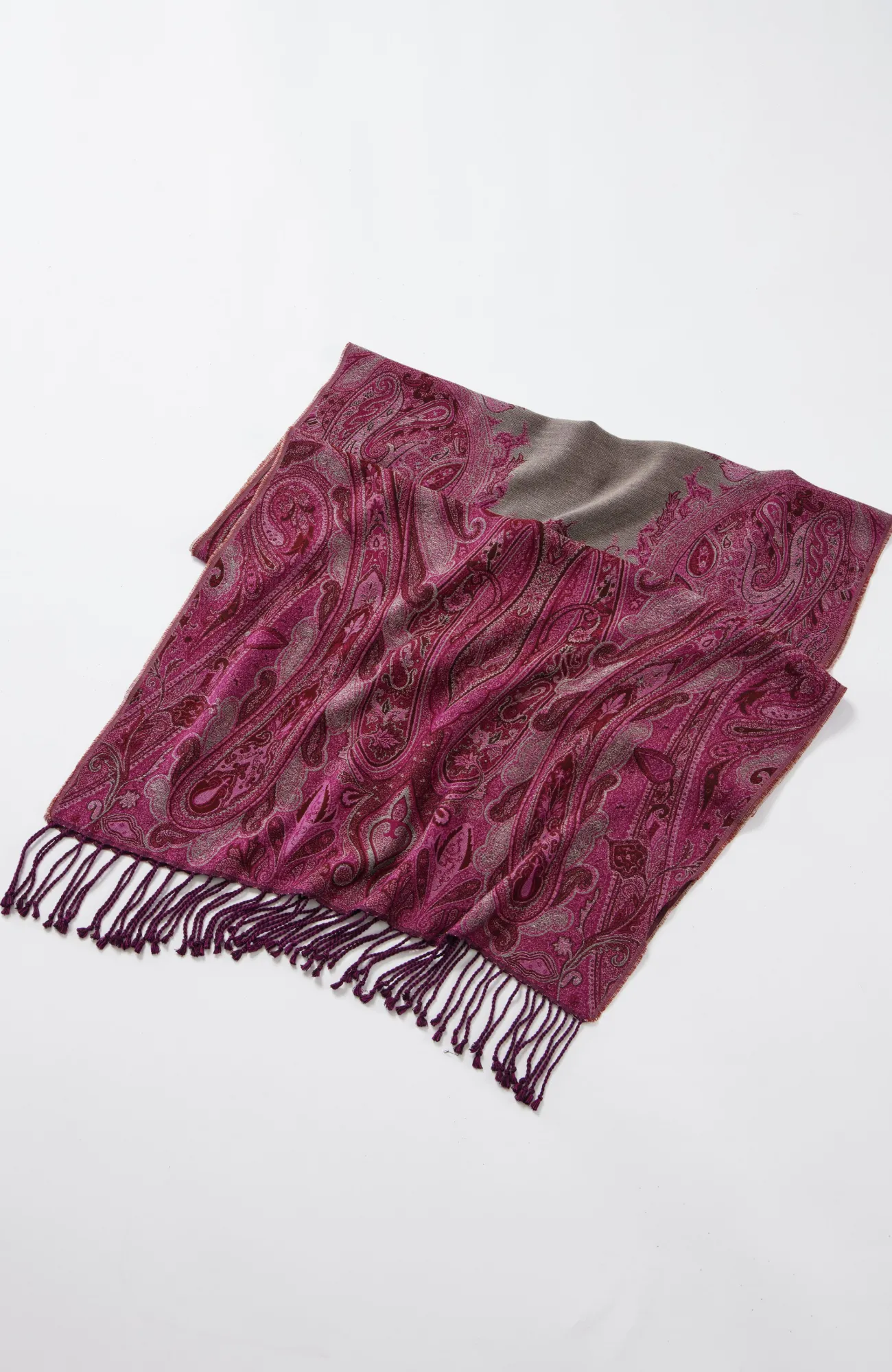 J.Jill Tonal Paisley Scarf Raspberry Multi Cheap