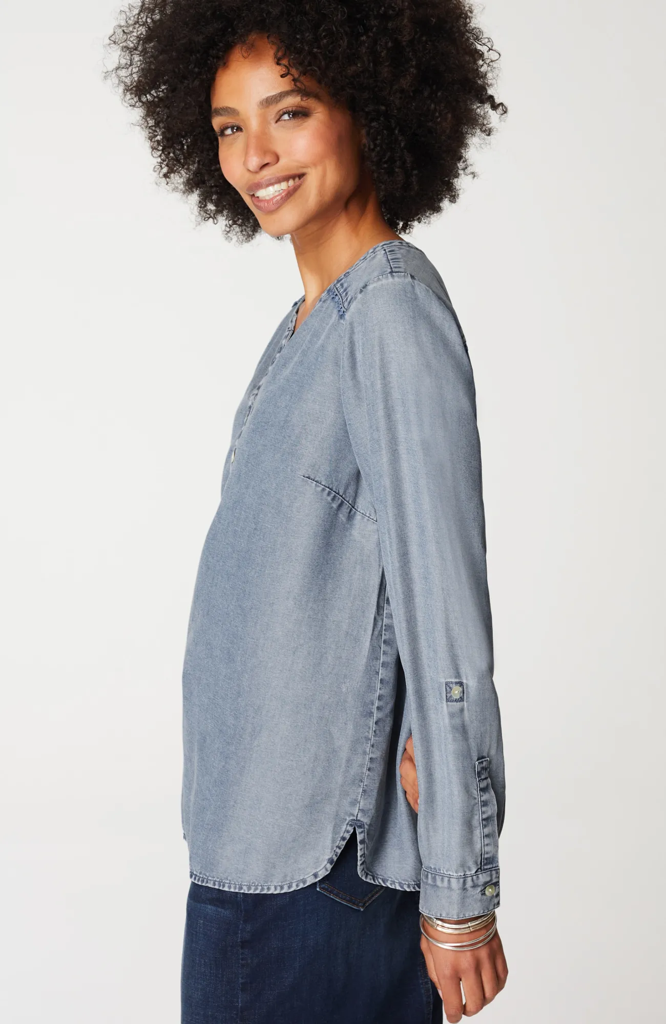 J.Jill Trimmed Indigo Top Vail Wash Sale