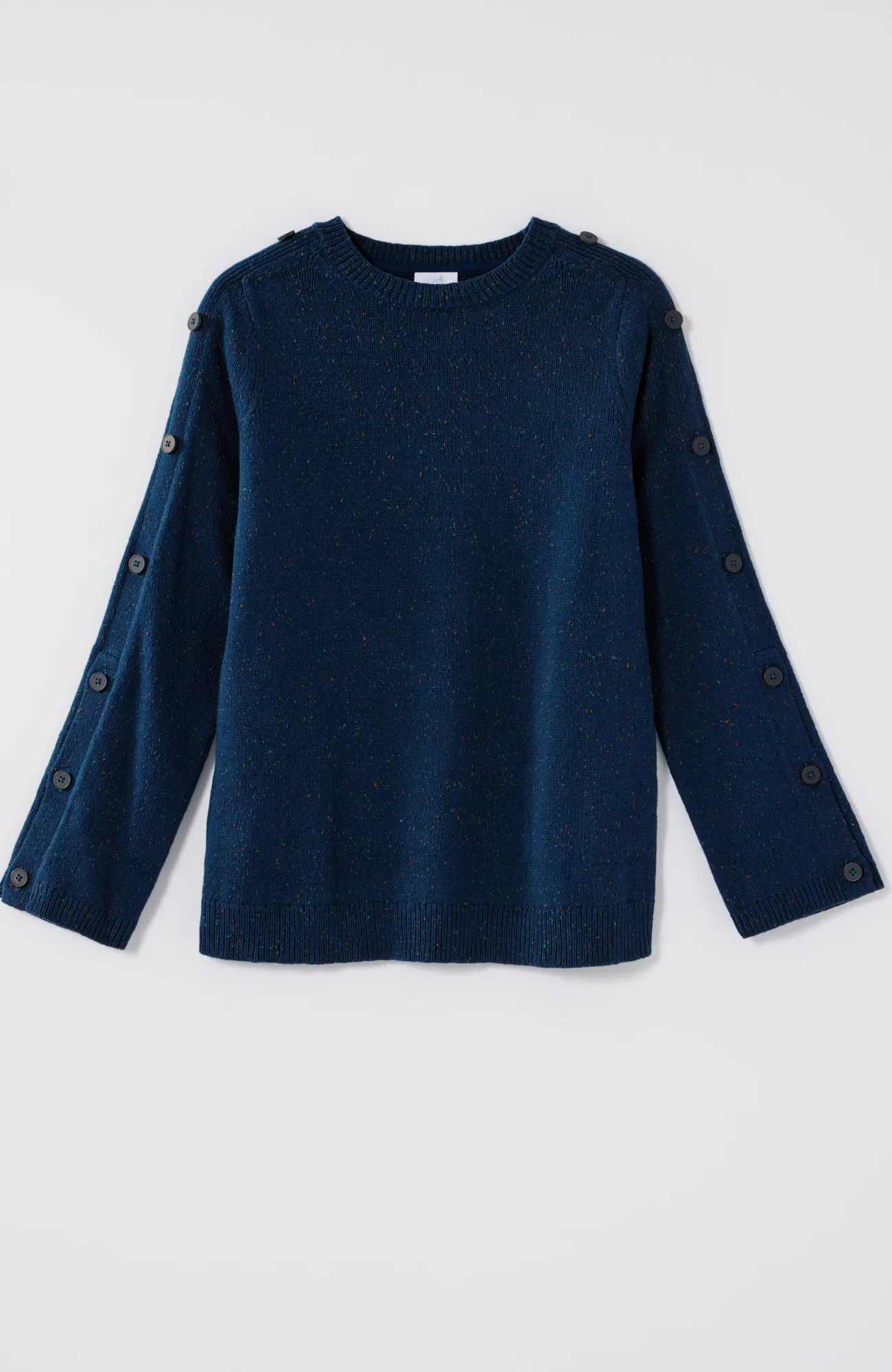 J.Jill Tweed Buttoned-Sleeve Sweater Fashion