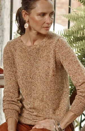 J.Jill Tweed Pullover Sweater Gingerbread Multi Cheap