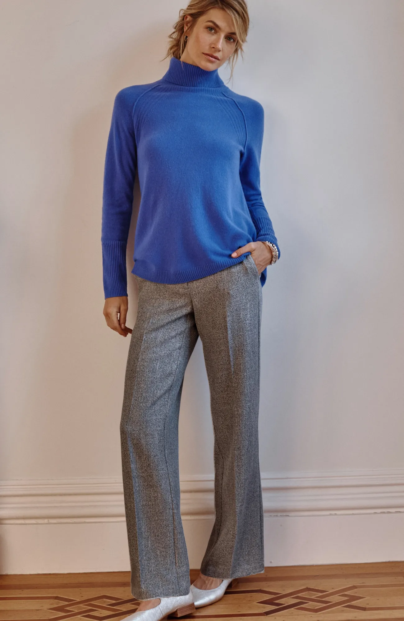 J.Jill Tweed Wide-Leg Trousers Black Multi Clearance