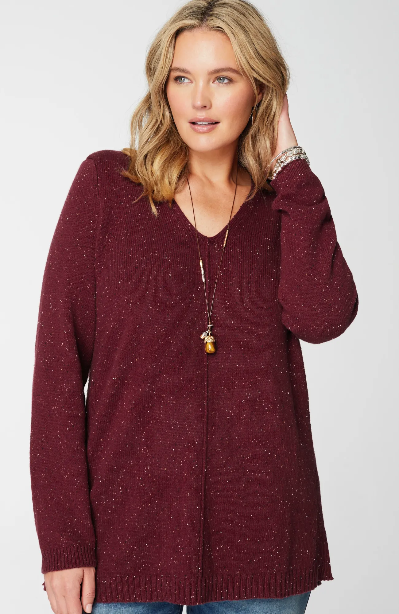 J.Jill Tweeded-Cotton Sweater Tunic Best Sale
