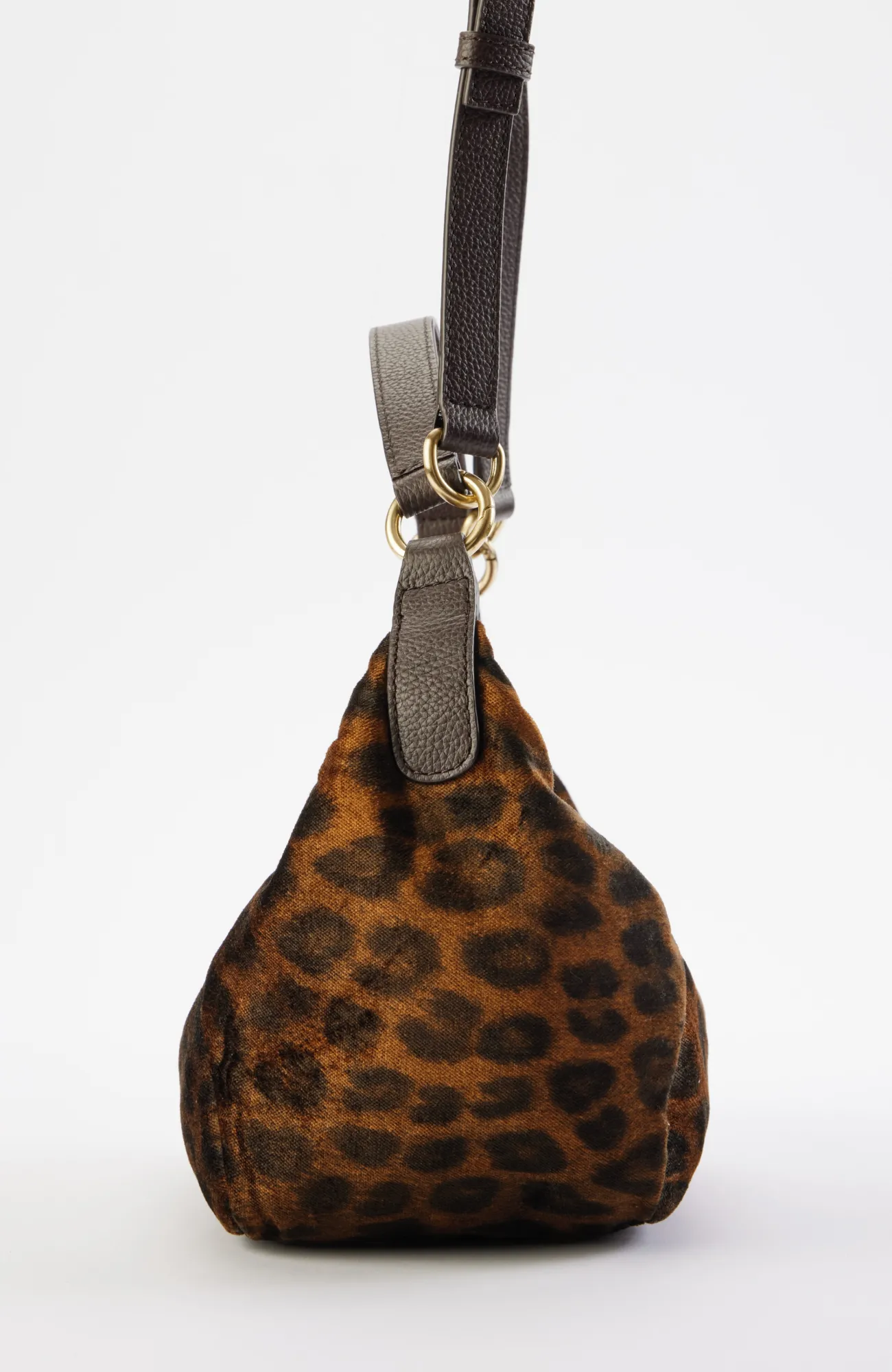 J.Jill Velvet Leopard-Printed Bag Neutral Multi Sale