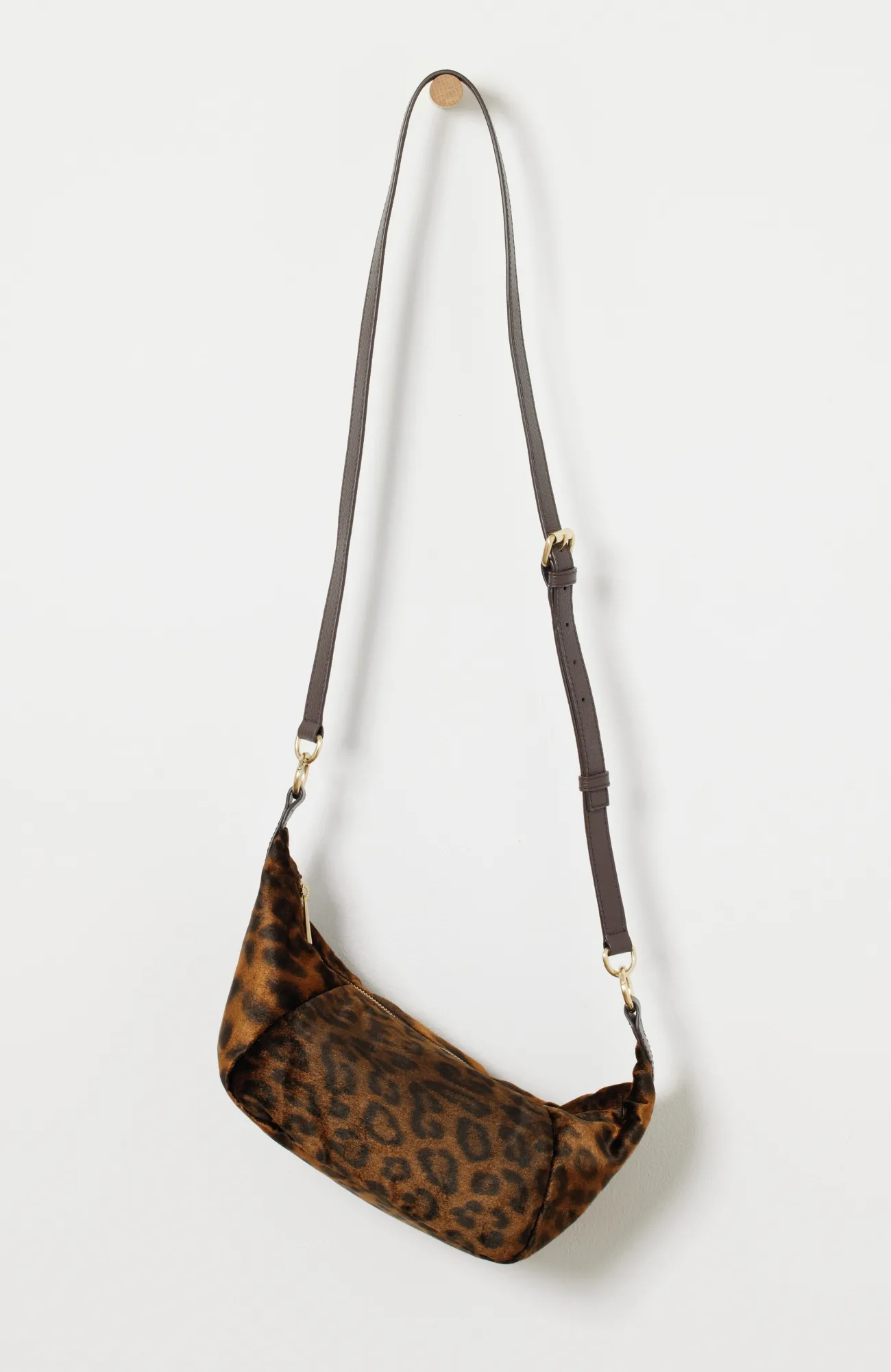 J.Jill Velvet Leopard-Printed Bag Neutral Multi Sale