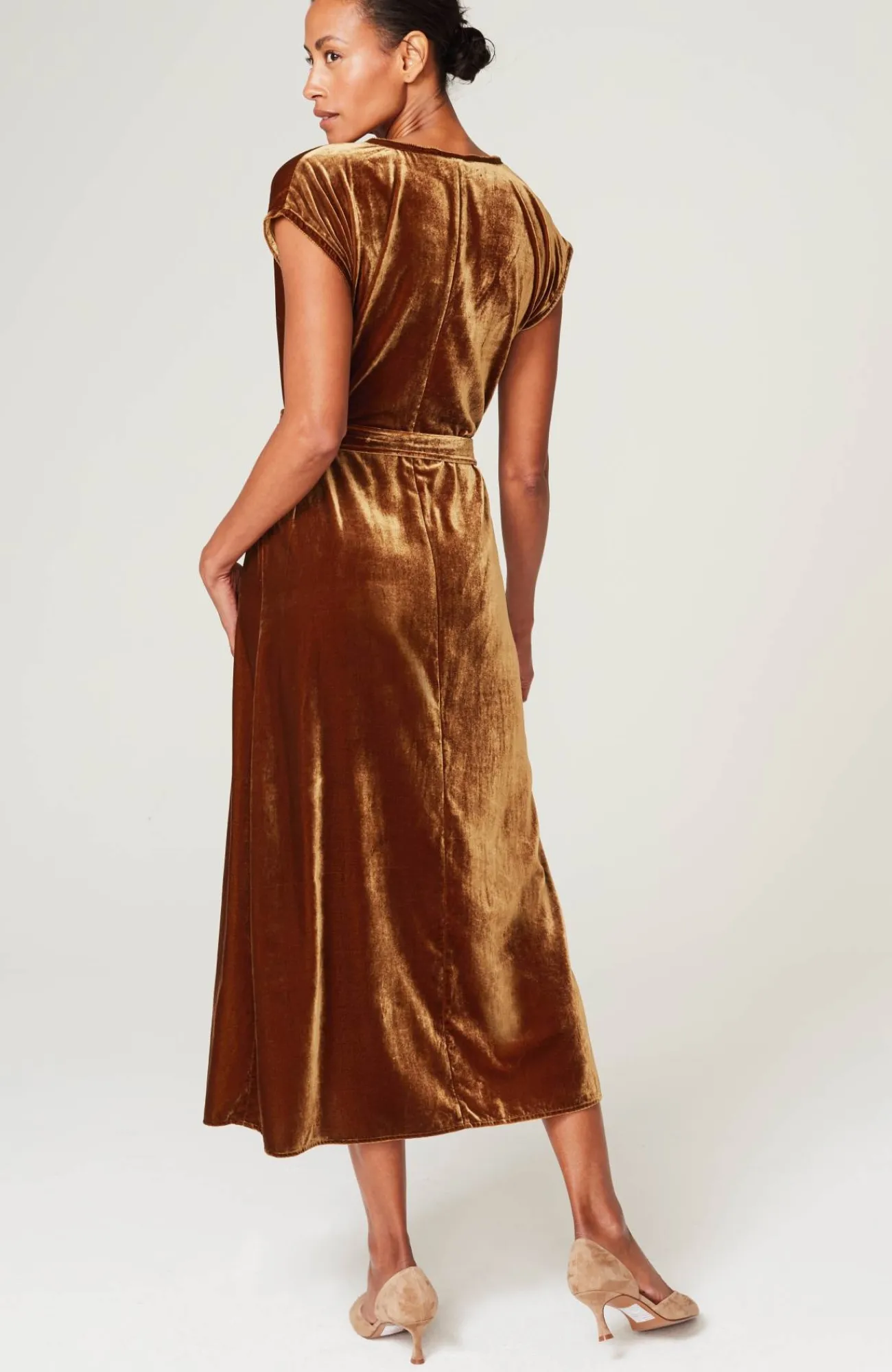 J.Jill Velvet Maxi Dress Whiskey Barrel Best Sale