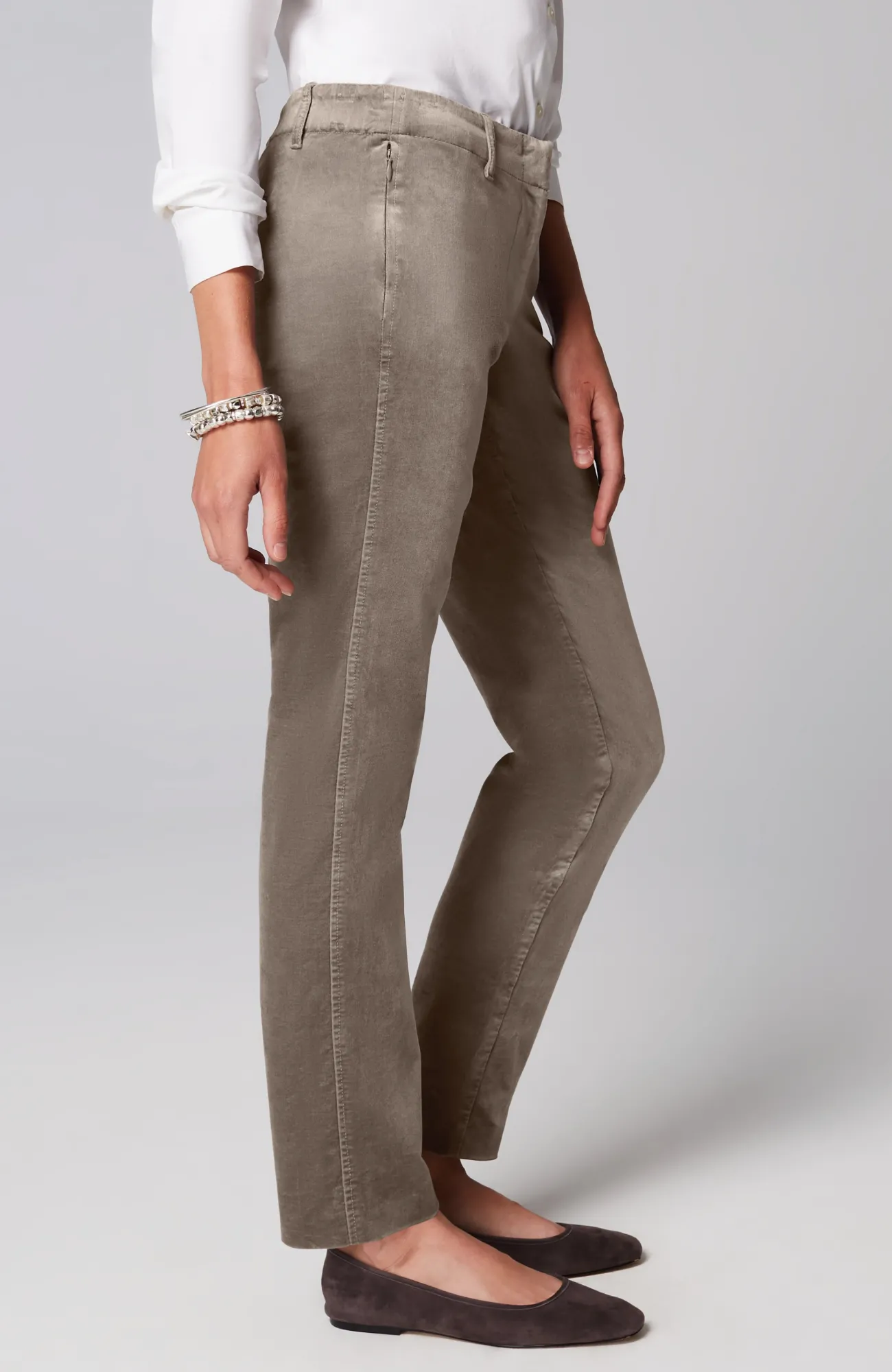 J.Jill Velveteen-Stretch Slim-Leg Pants Best