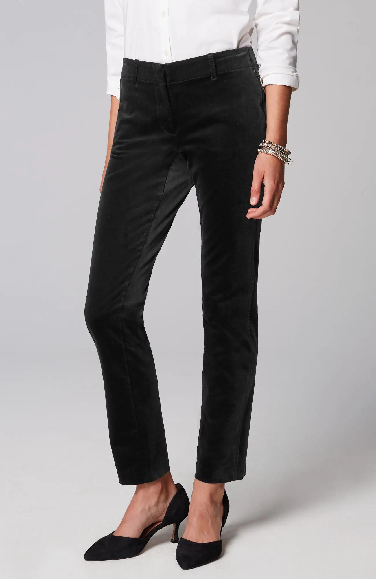 J.Jill Velveteen-Stretch Slim-Leg Pants Best