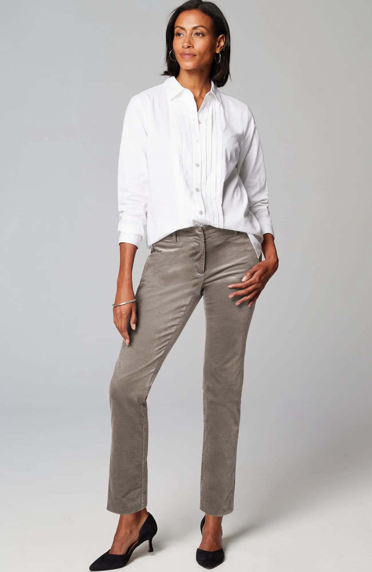 J.Jill Velveteen-Stretch Slim-Leg Pants Best