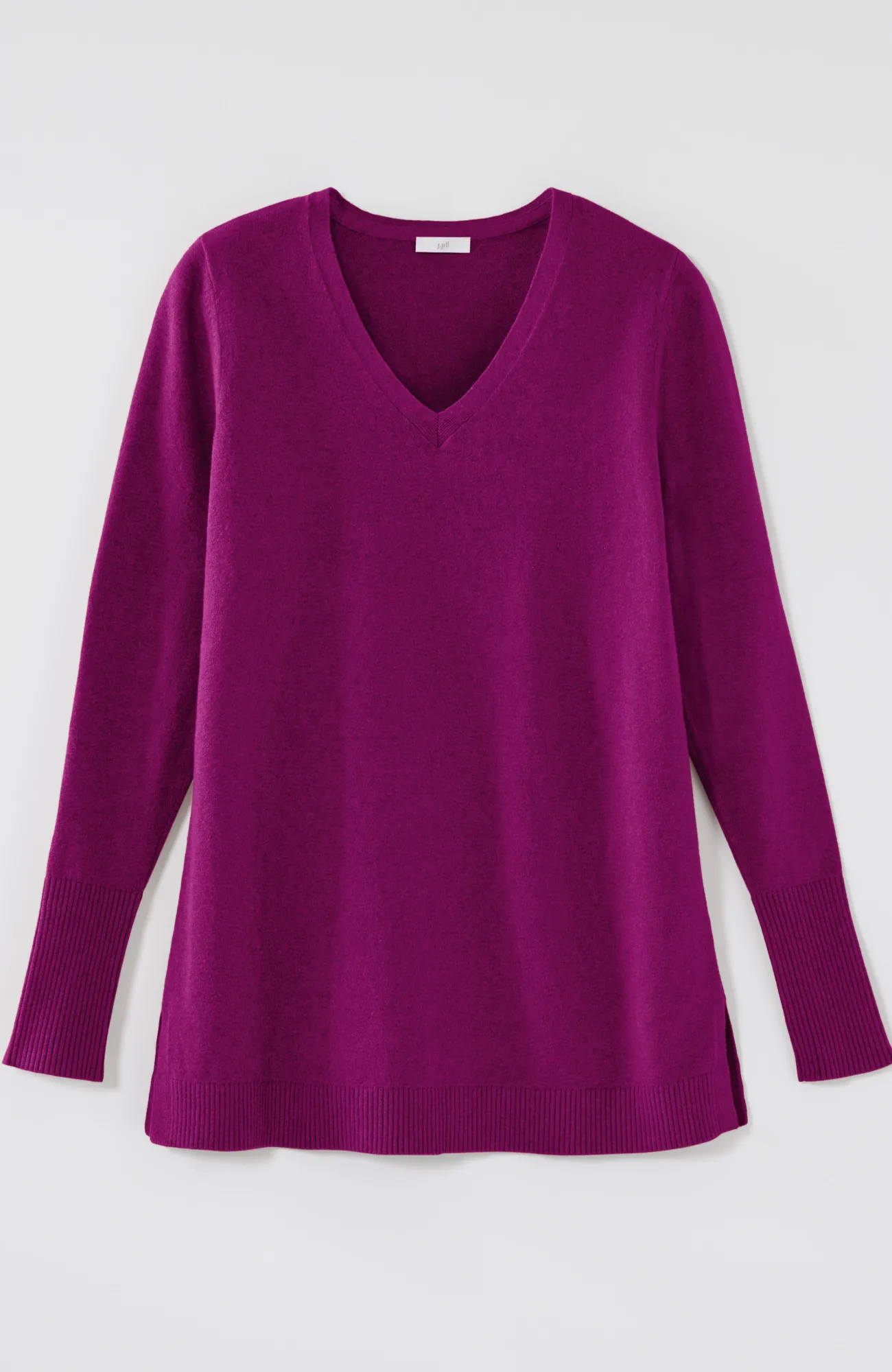 J.Jill V-Neck Sweater Tunic Tamarind Heather Discount