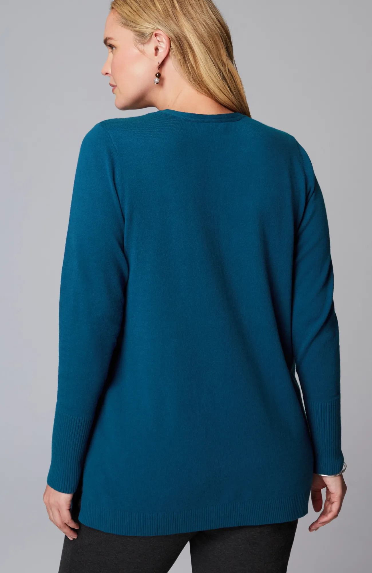 J.Jill V-Neck Sweater Tunic Tamarind Heather Discount
