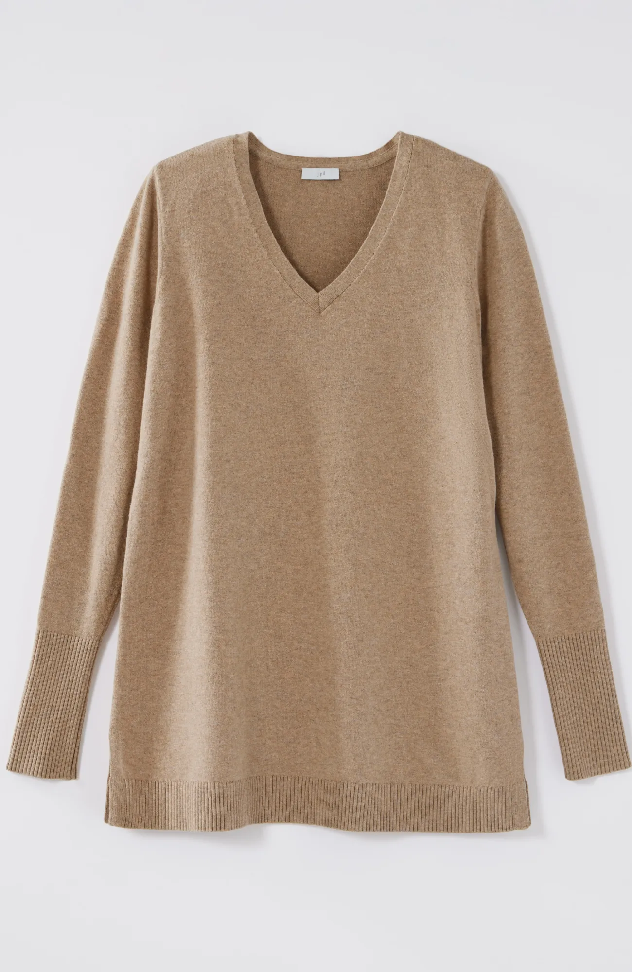 J.Jill V-Neck Sweater Tunic Tamarind Heather Discount