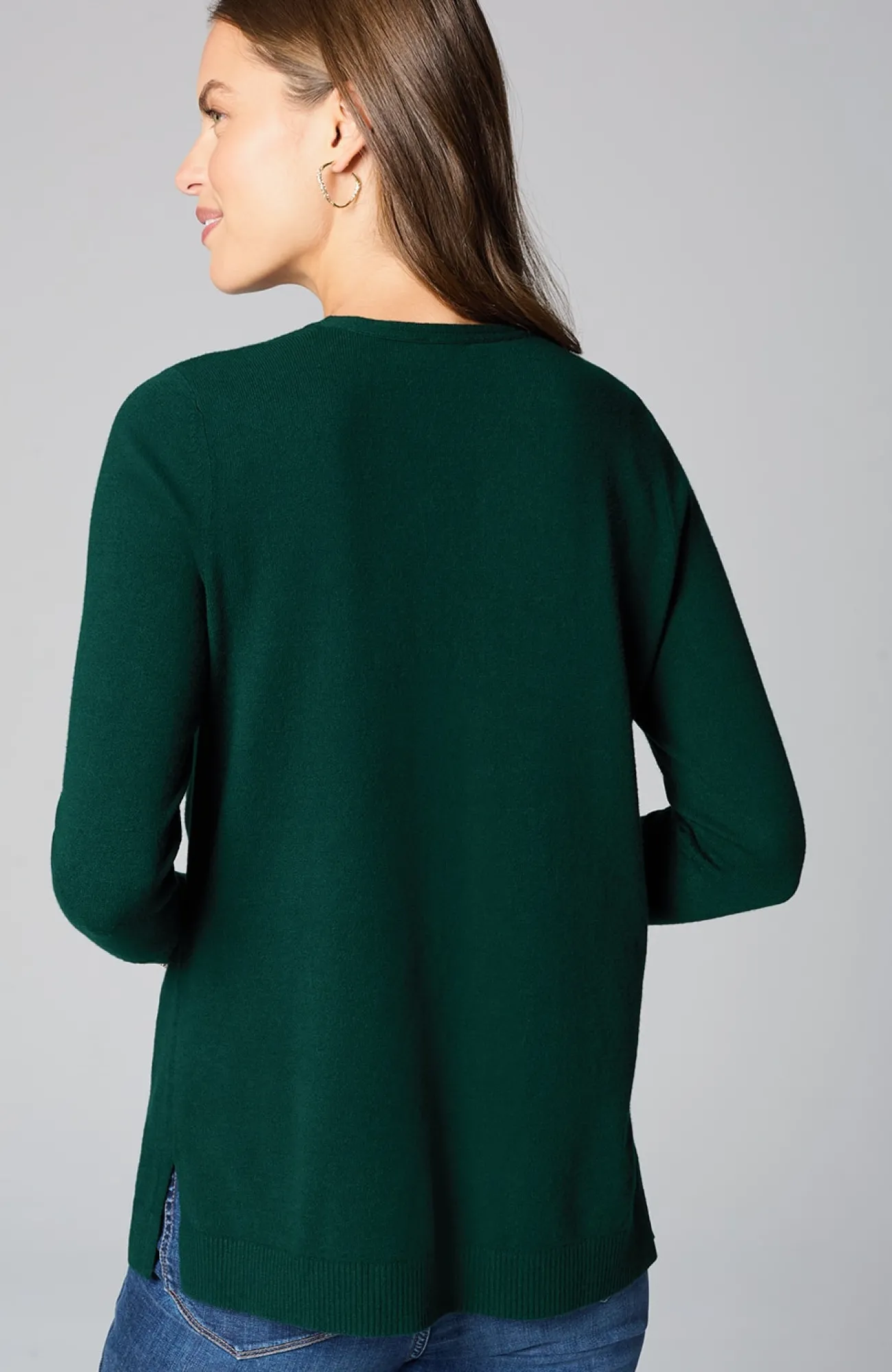 J.Jill V-Neck Sweater Tunic Tamarind Heather Discount