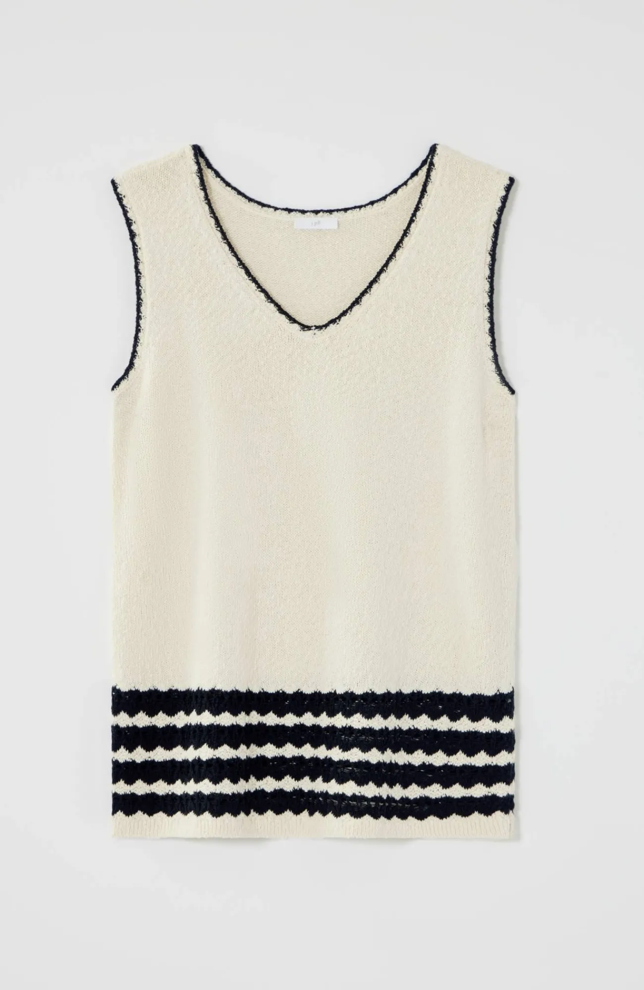 J.Jill Wavy-Stripes Textured Sweater Barley/black Discount