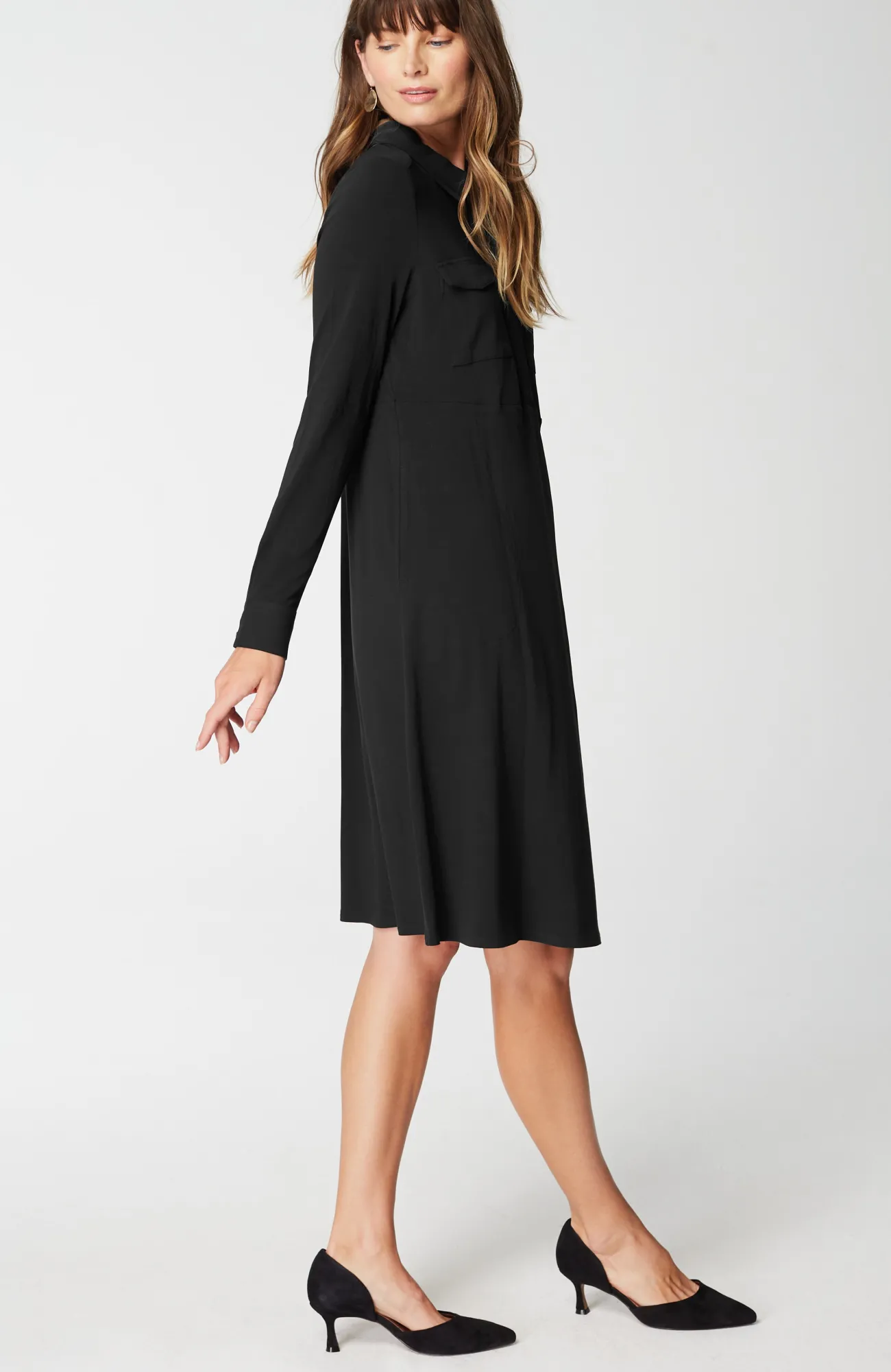 J.Jill Wearever A-Line Shirtdress Black Outlet
