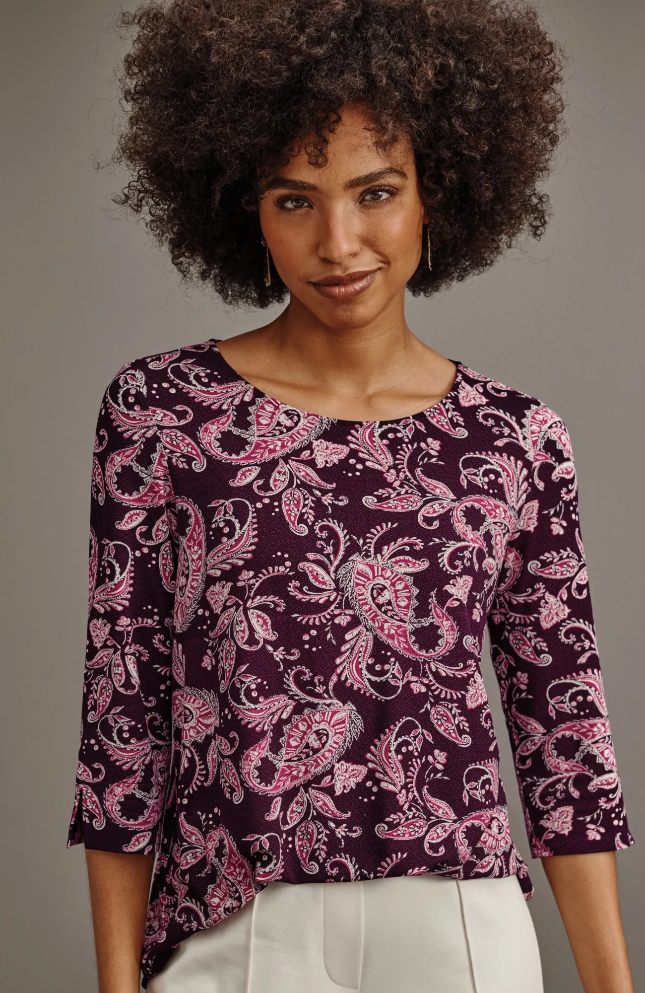 J.Jill Wearever Ballet-Sleeve Crew-Neck Top Discount