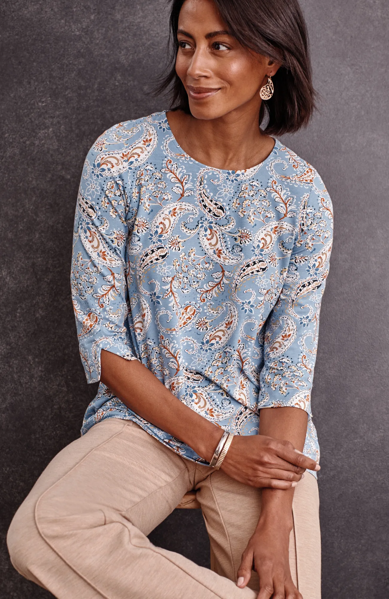J.Jill Wearever Ballet-Sleeve Crew-Neck Top Shop