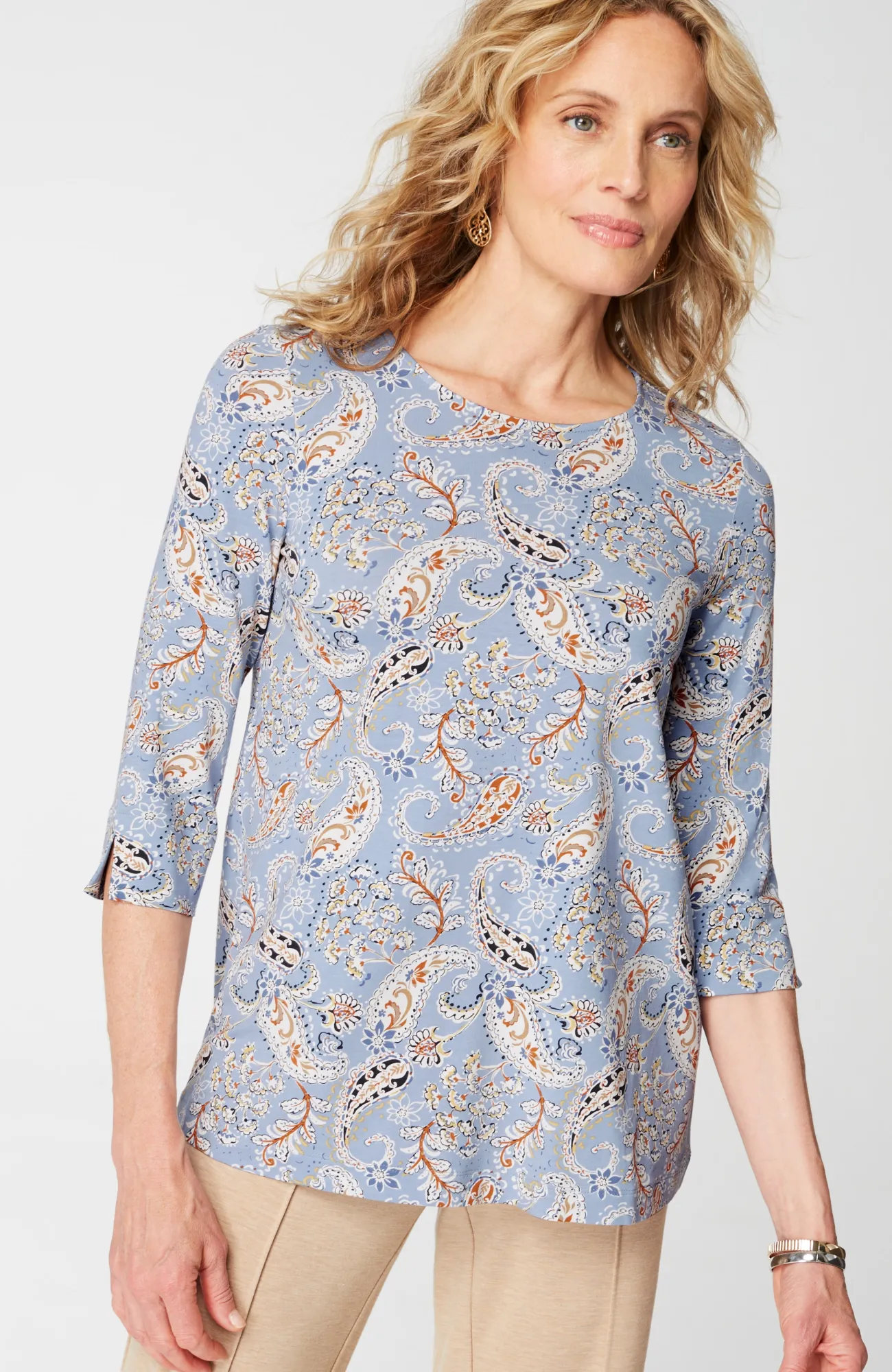 J.Jill Wearever Ballet-Sleeve Crew-Neck Top Discount