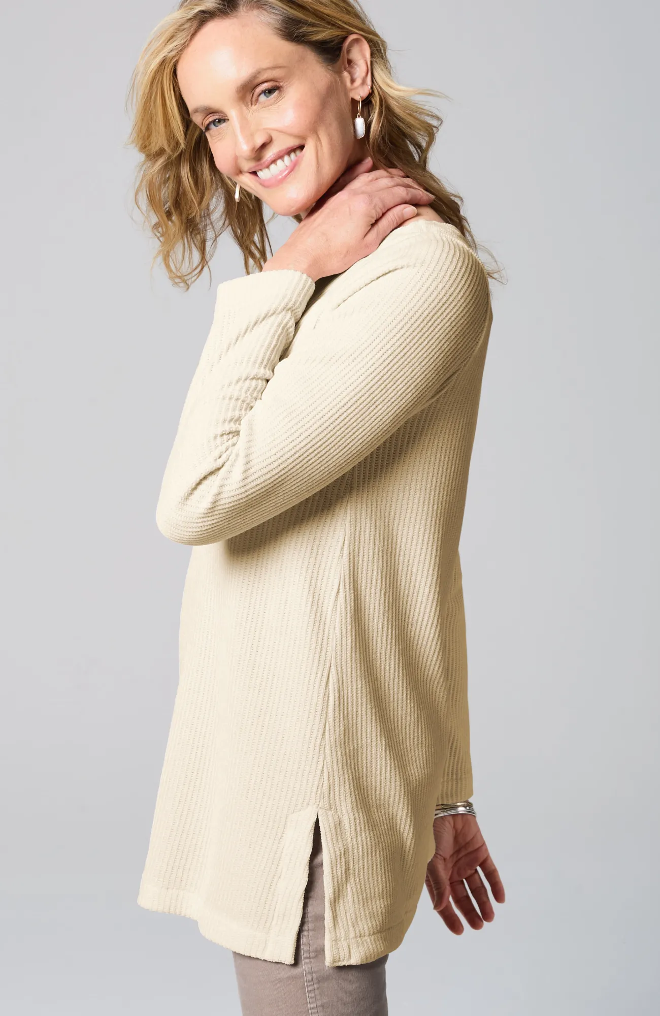 J.Jill Wearever Boat-Neck Chenille Tunic Best