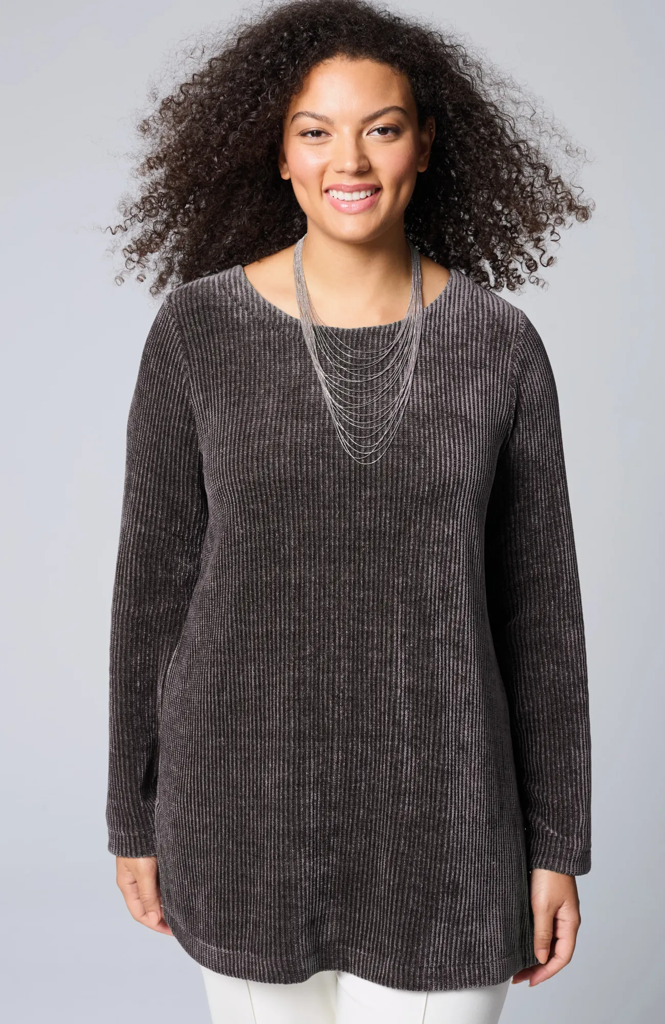 J.Jill Wearever Boat-Neck Chenille Tunic Best