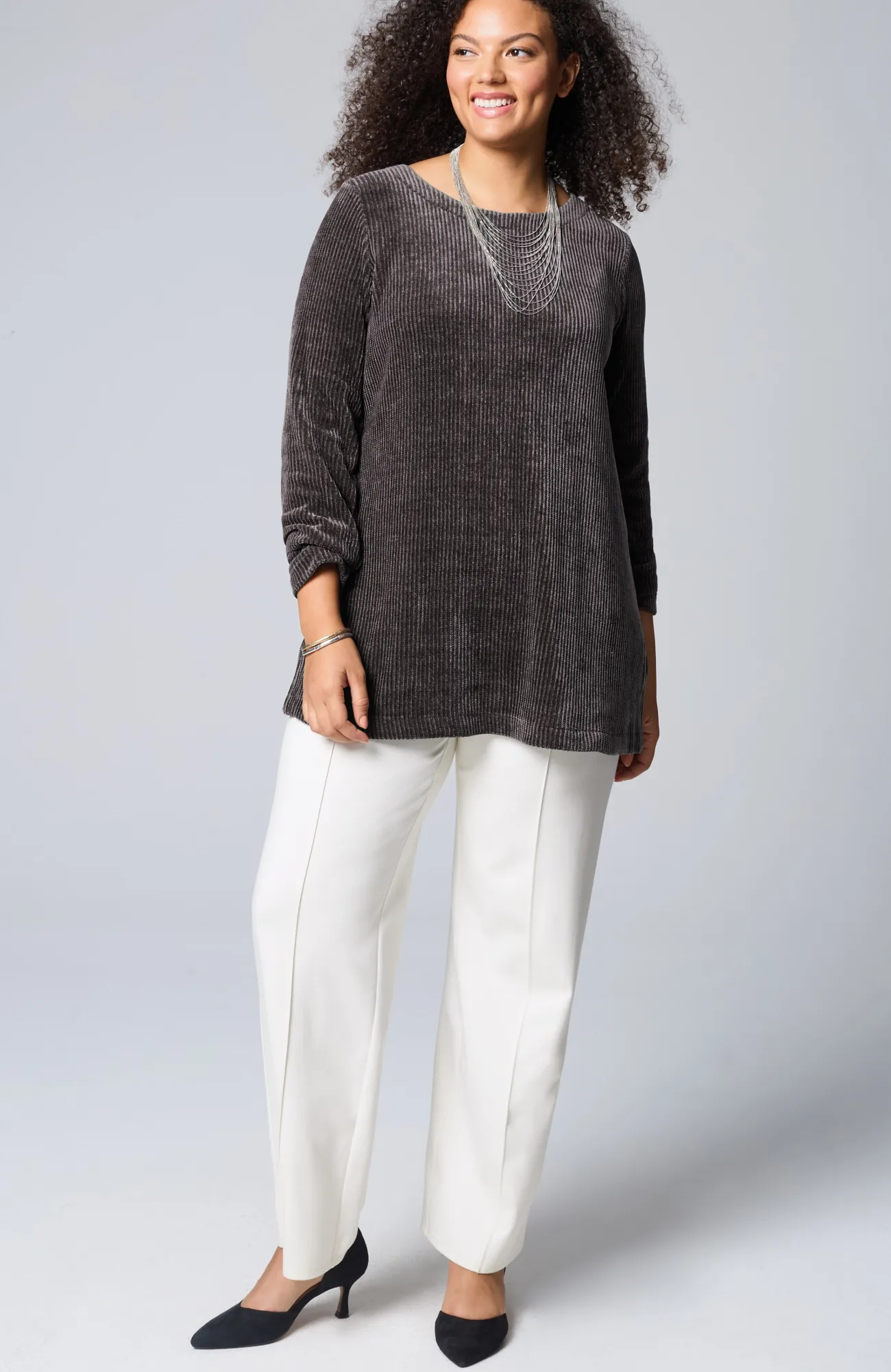 J.Jill Wearever Boat-Neck Chenille Tunic Best