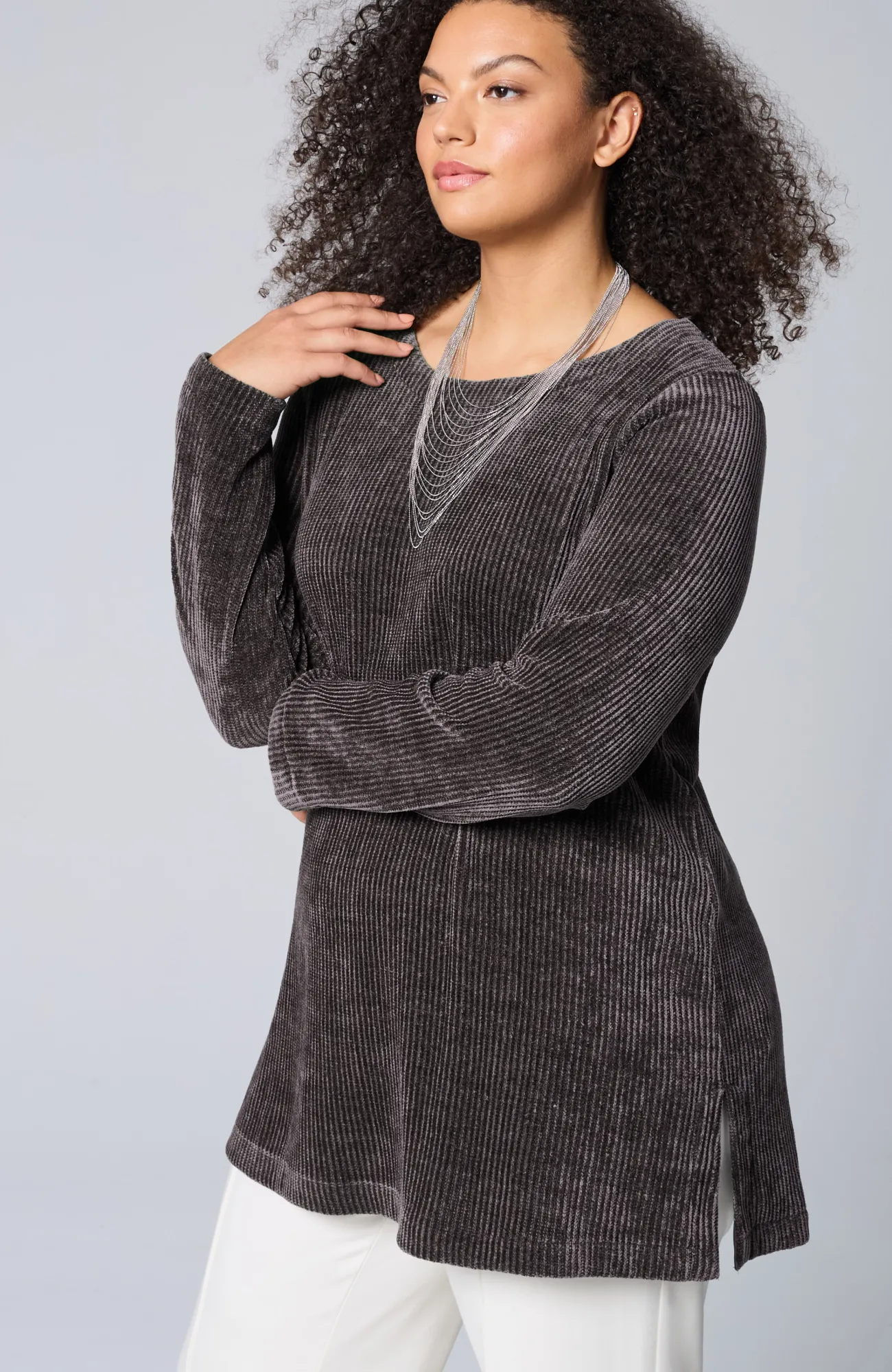 J.Jill Wearever Boat-Neck Chenille Tunic Best