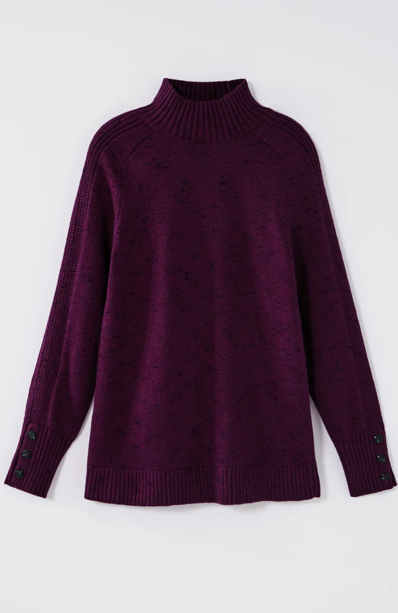 J.Jill Wearever Button-Cuffed Sweater Black Best