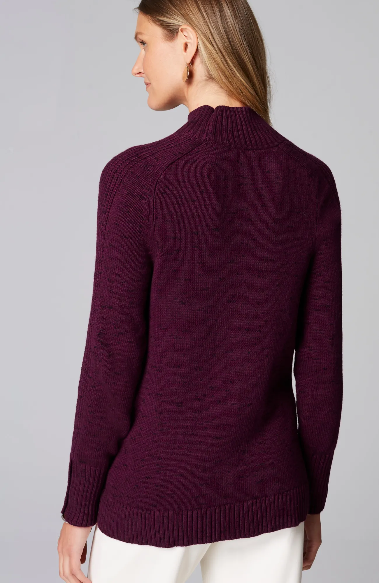 J.Jill Wearever Button-Cuffed Sweater Black Best