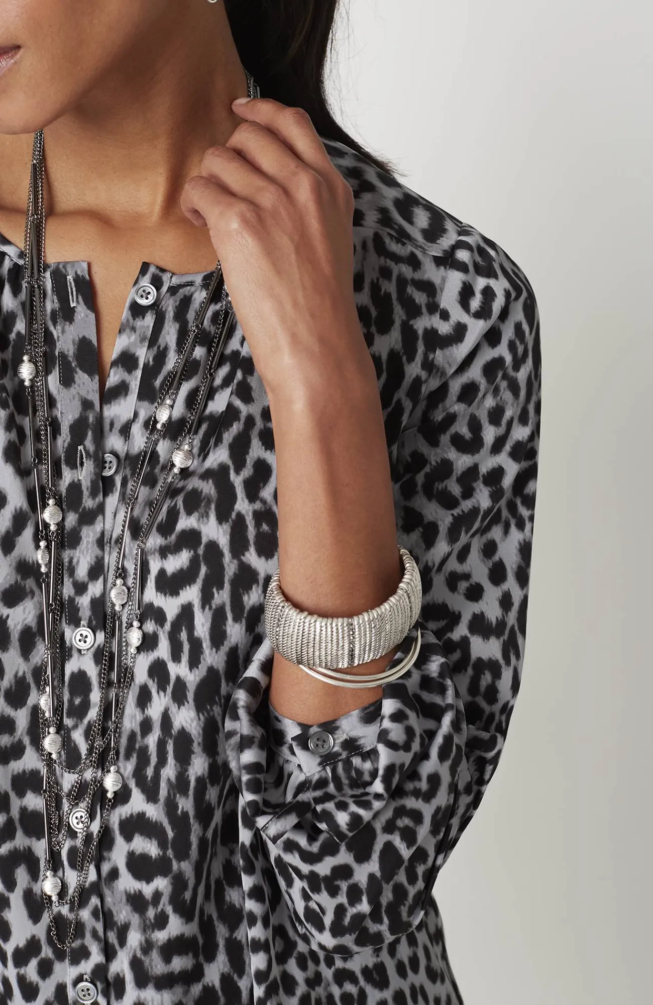 J.Jill Wearever Button-Front Blouse Best
