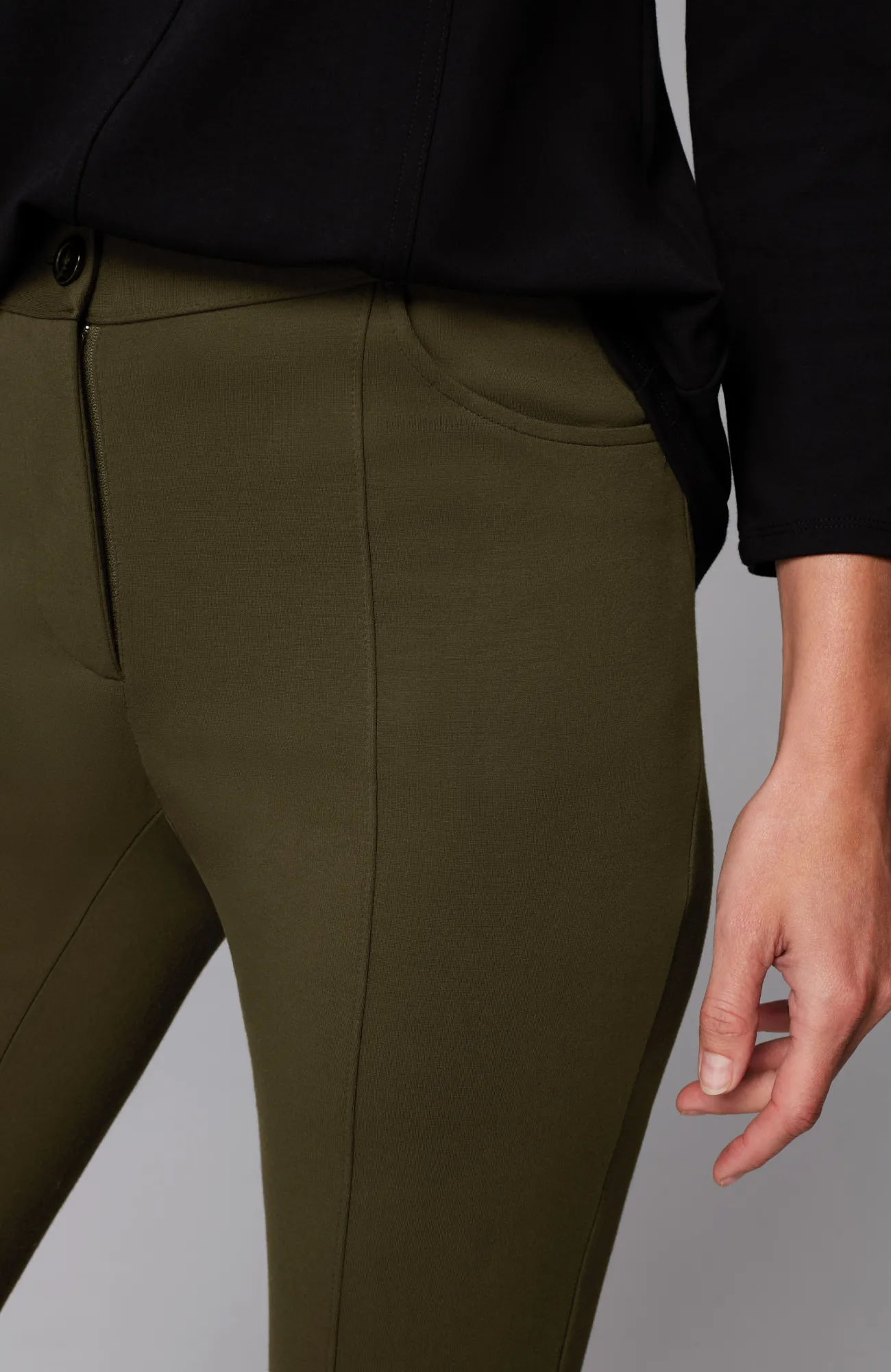 J.Jill Wearever Double-Face Jersey Boot-Cut Trousers Outlet