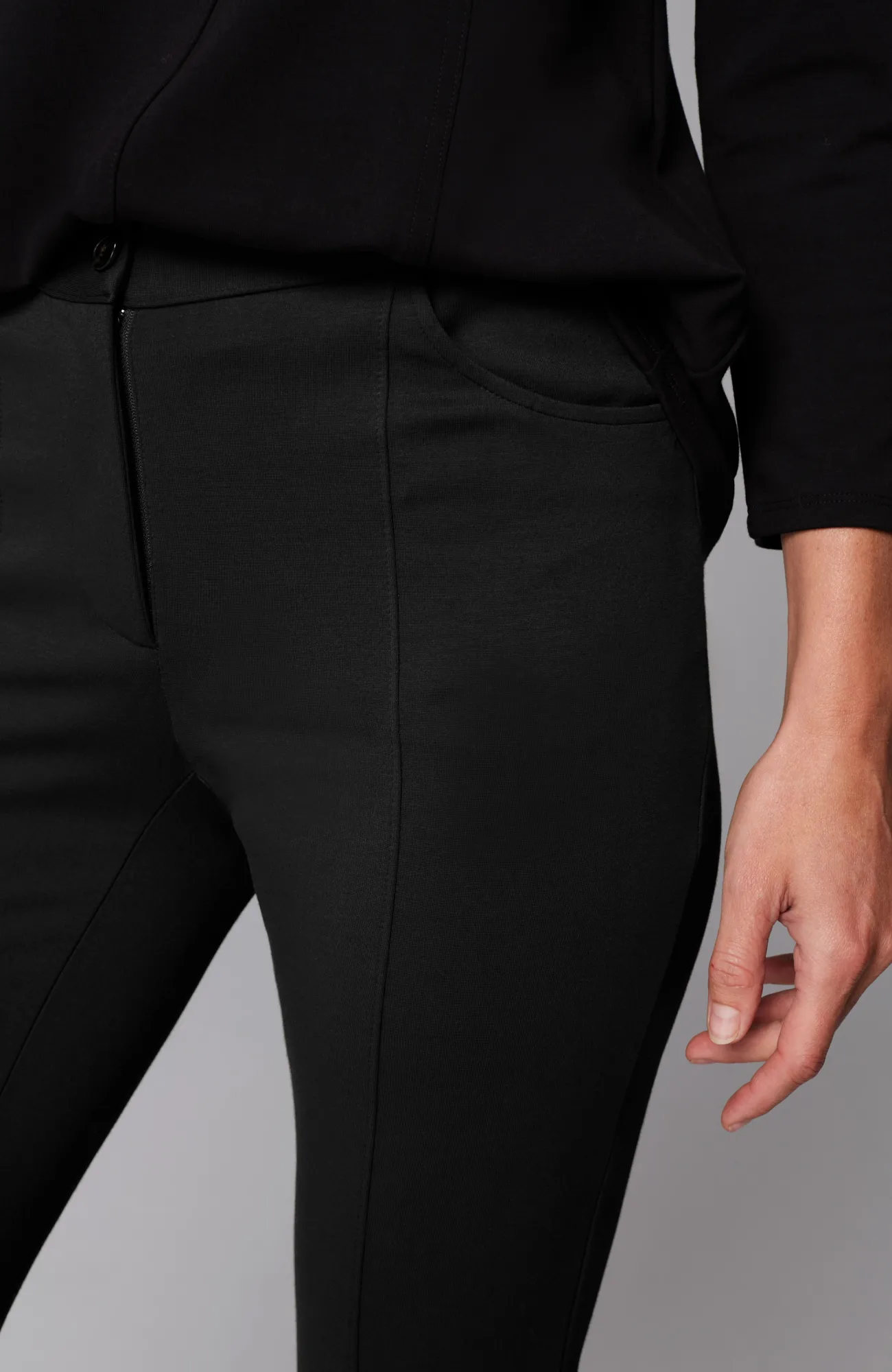 J.Jill Wearever Double-Face Jersey Boot-Cut Trousers Outlet