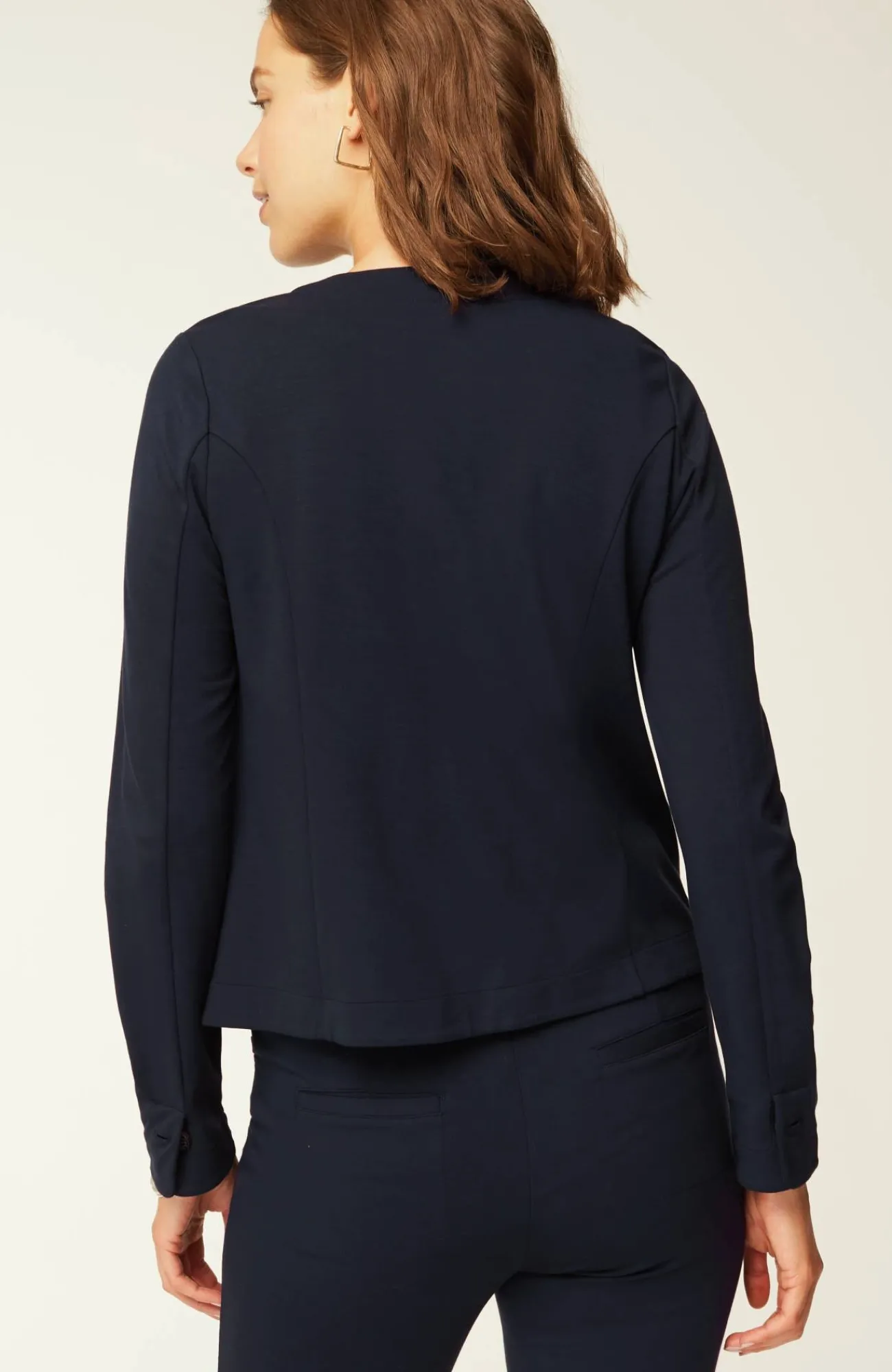 J.Jill Wearever Double-Face Jersey 3-Button Jacket Black Cherry Discount
