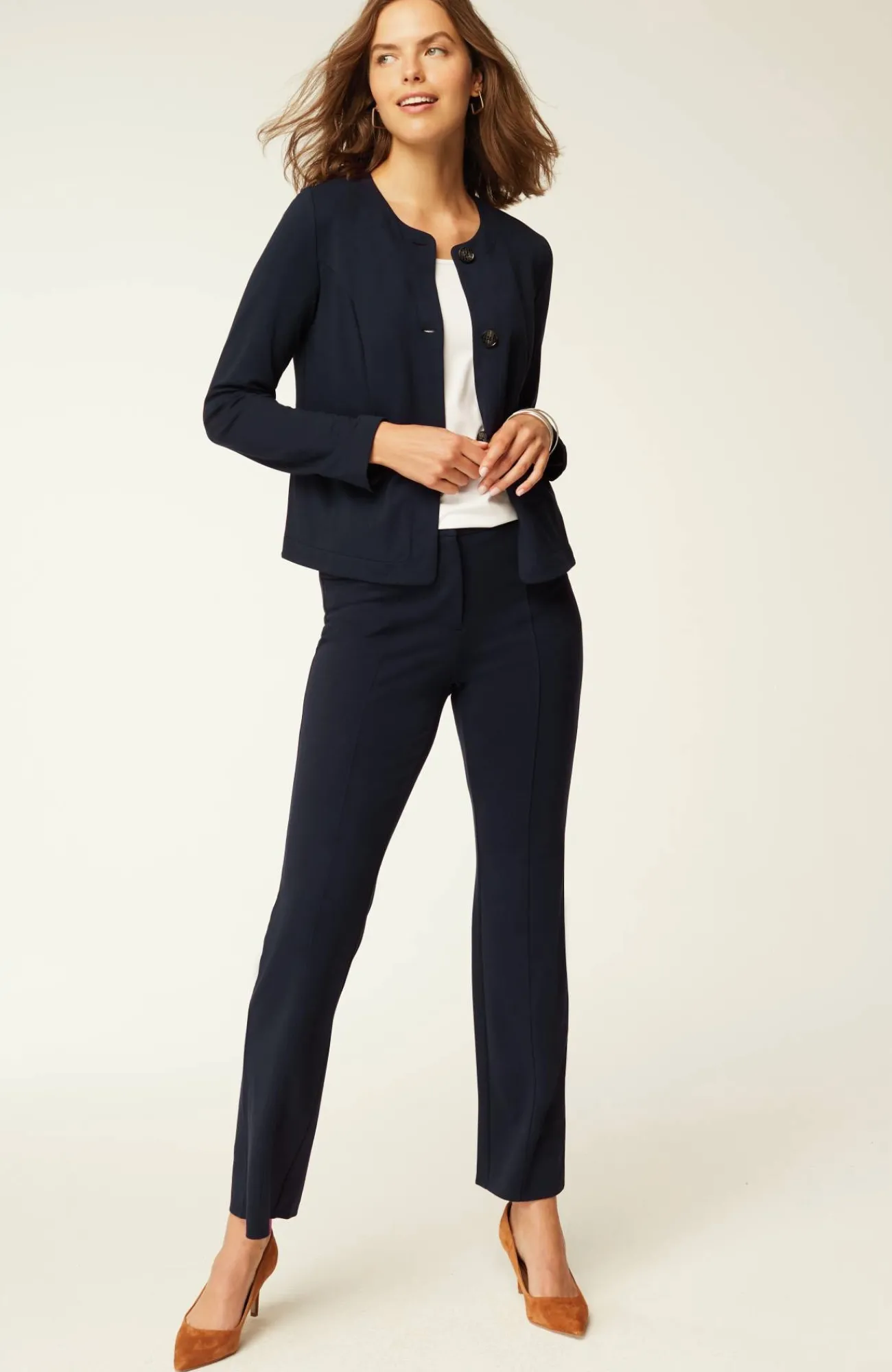 J.Jill Wearever Double-Face Jersey 3-Button Jacket Black Cherry Discount