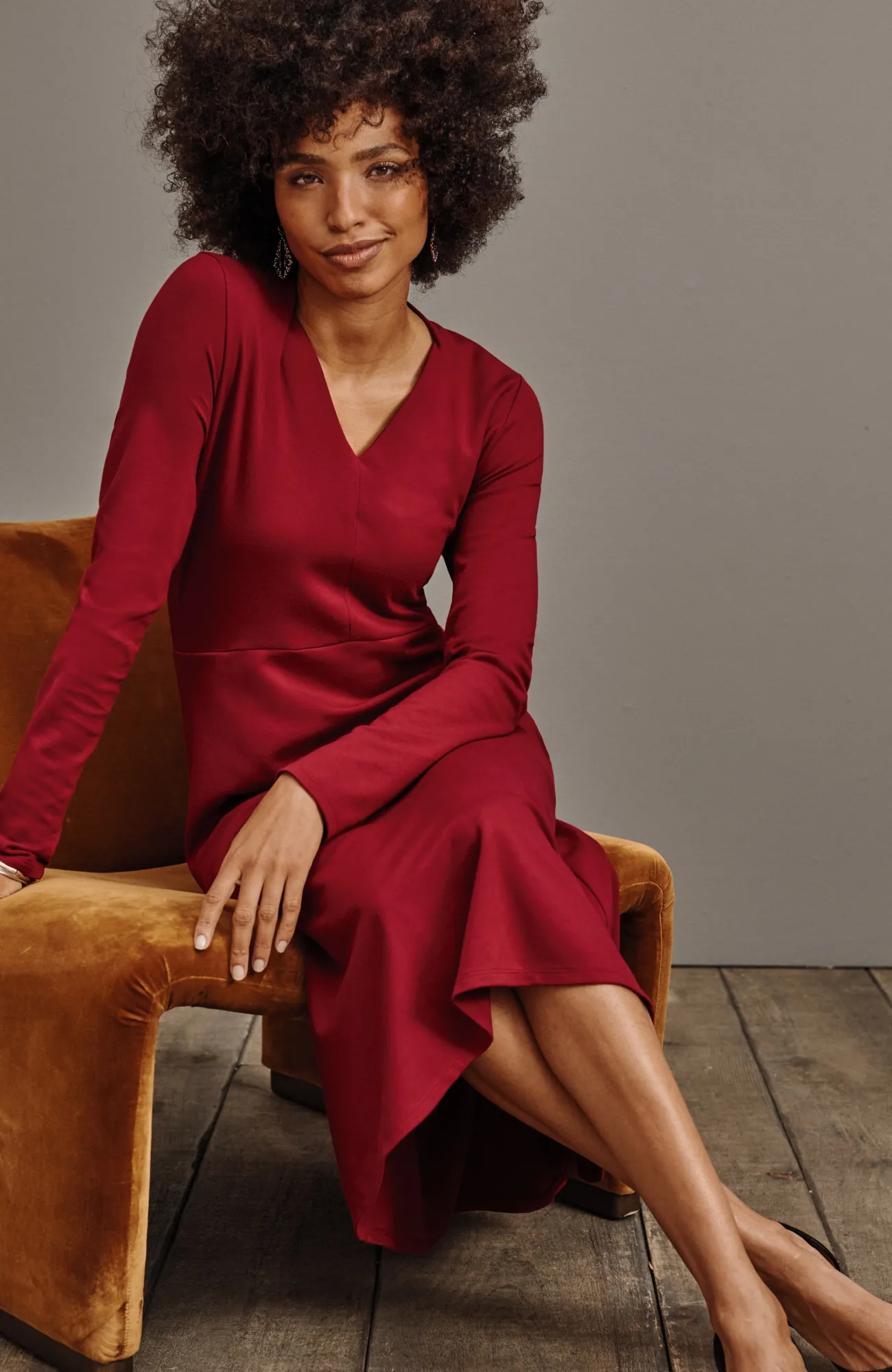 J.Jill Wearever Double-Face Jersey Fit-And-Flare Dress Cheap