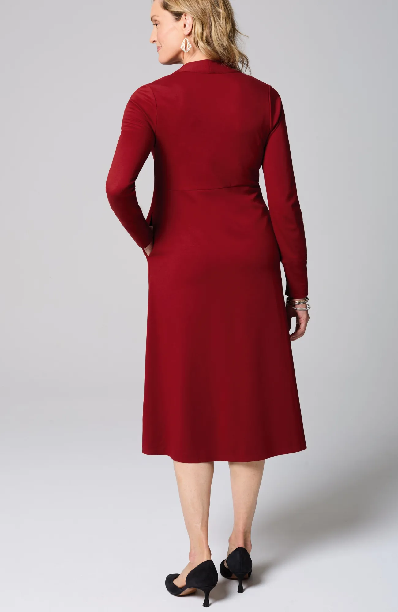 J.Jill Wearever Double-Face Jersey Fit-And-Flare Dress Cheap