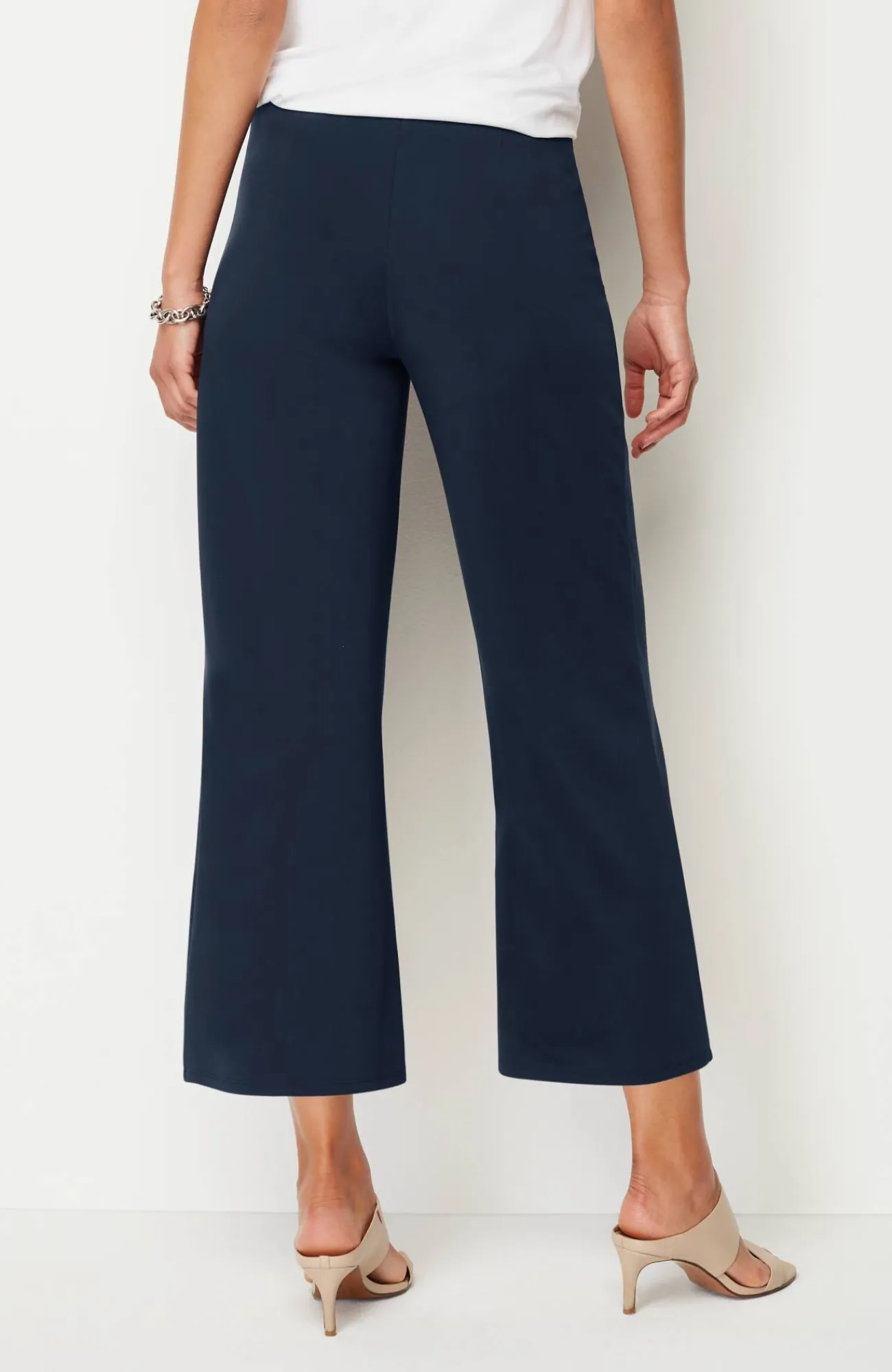 J.Jill Wearever Double-Face Jersey Pintucked Crops Cheap
