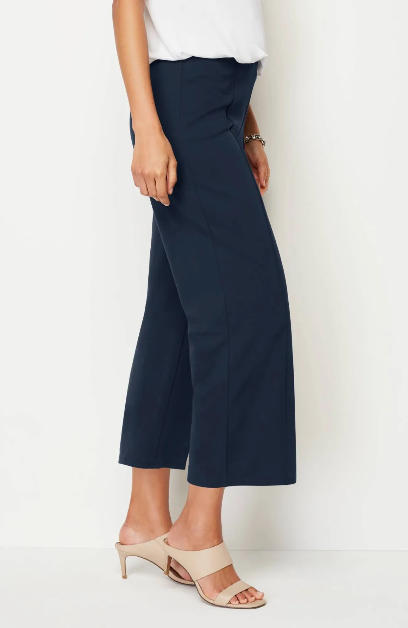 J.Jill Wearever Double-Face Jersey Pintucked Crops Cheap