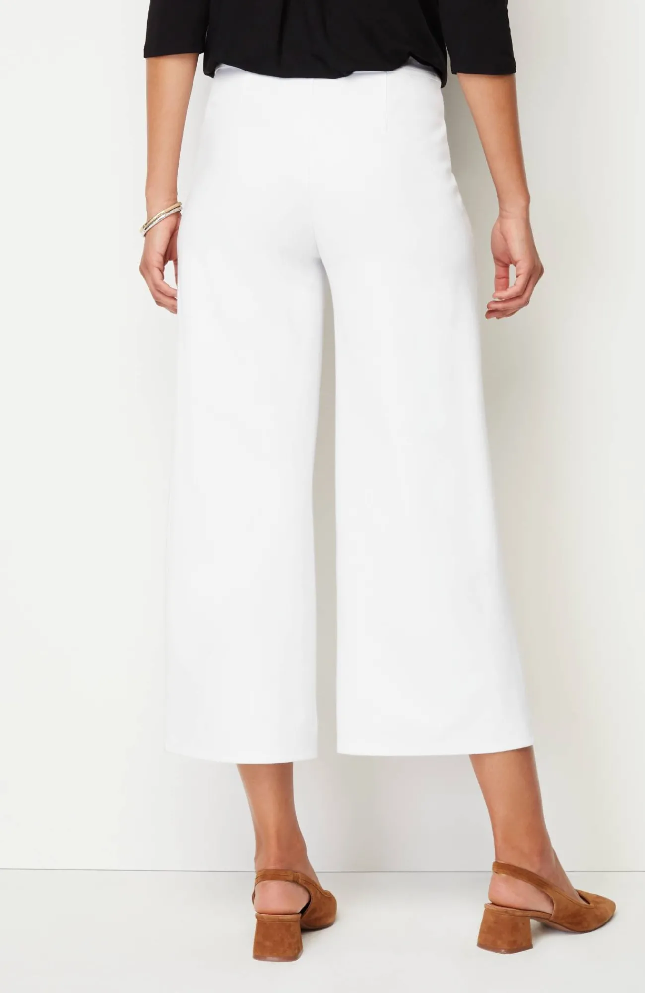 J.Jill Wearever Double-Face Jersey Pintucked Crops Cheap