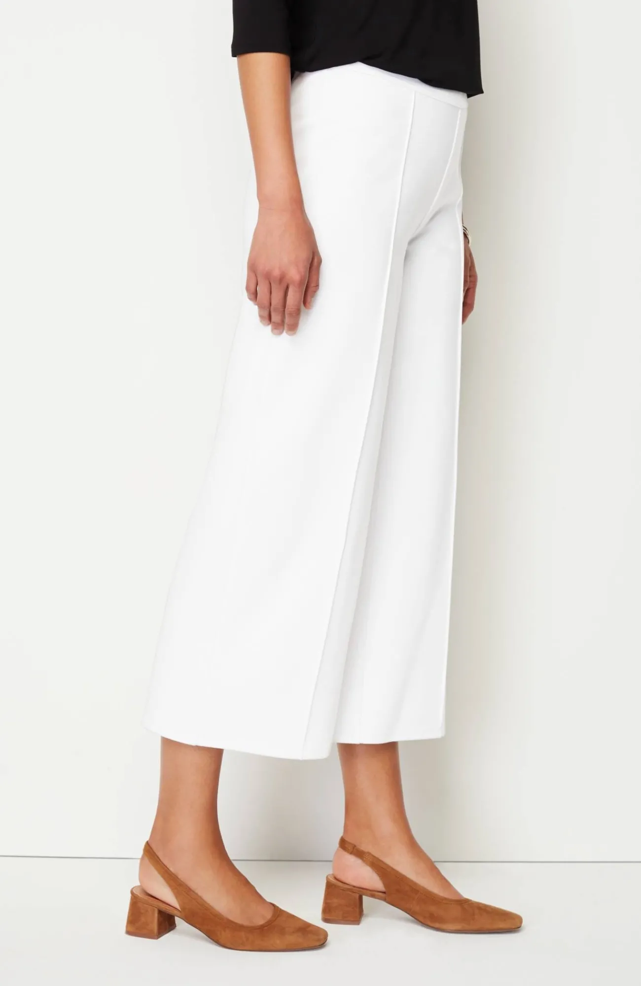 J.Jill Wearever Double-Face Jersey Pintucked Crops Cheap