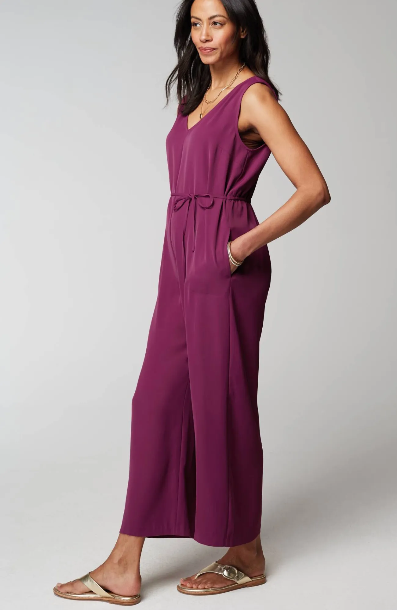 J.Jill Wearever Double-V-Neck Jumpsuit Discount