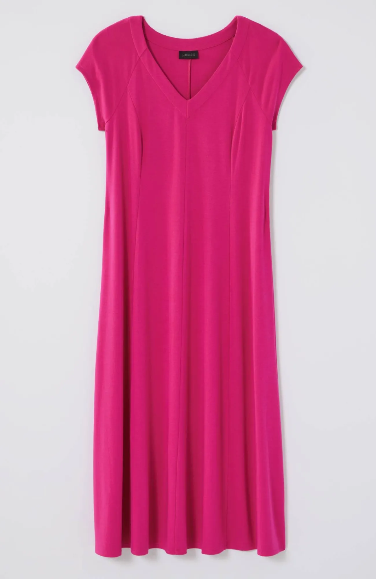 J.Jill Wearever Draped Cap-Sleeve Dress Raspberry Wine New