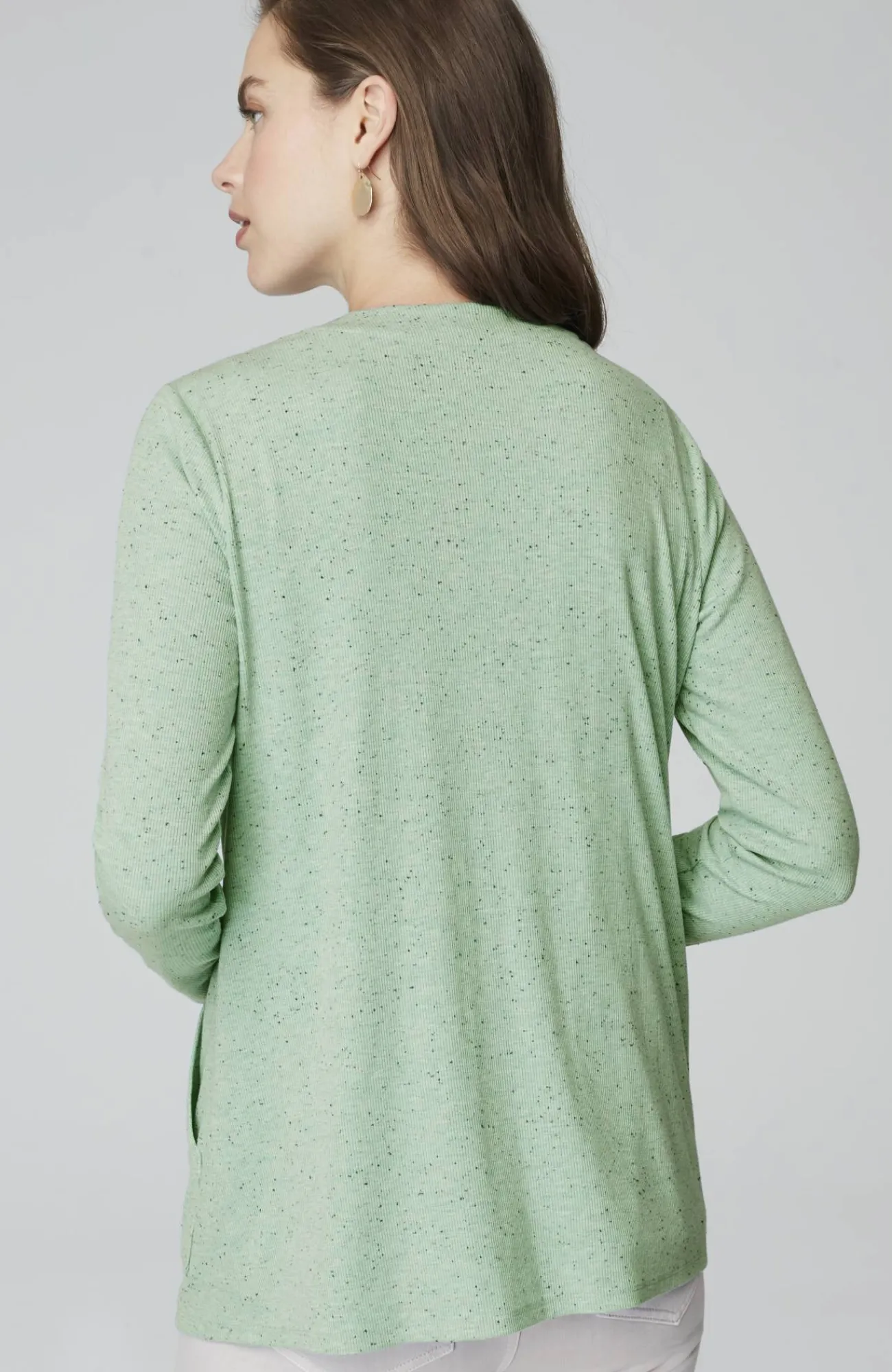J.Jill Wearever Open-Front Marled Jacket Best