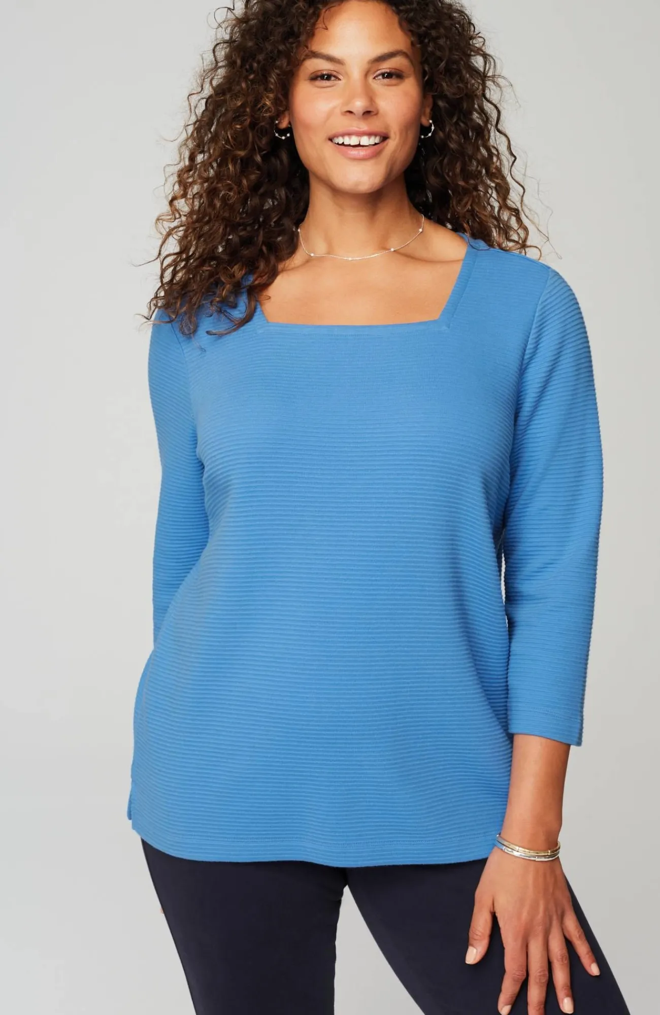 J.Jill Wearever Ottoman Square-Neck Top Best Sale