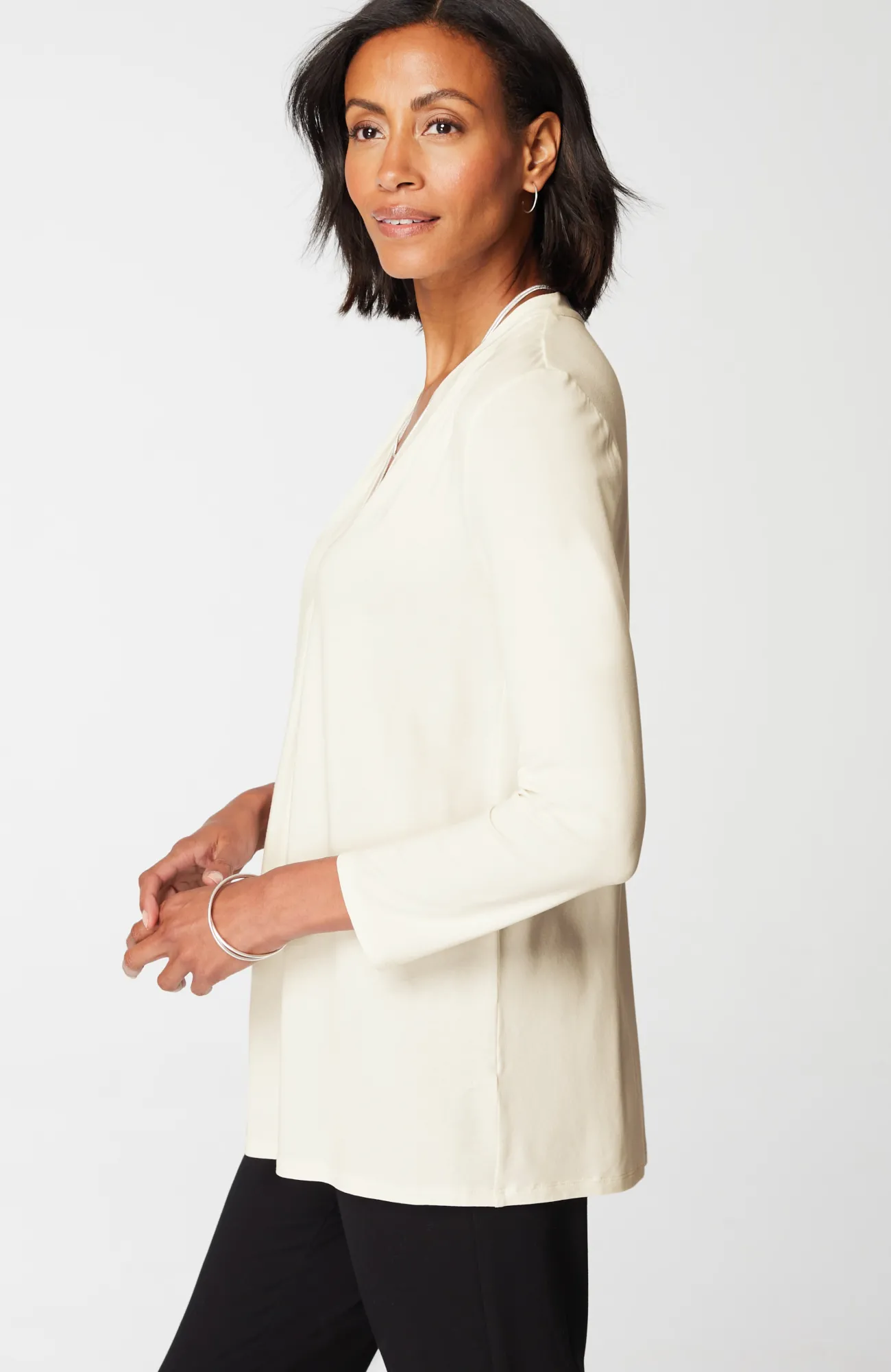 J.Jill Wearever Pleated Top Best