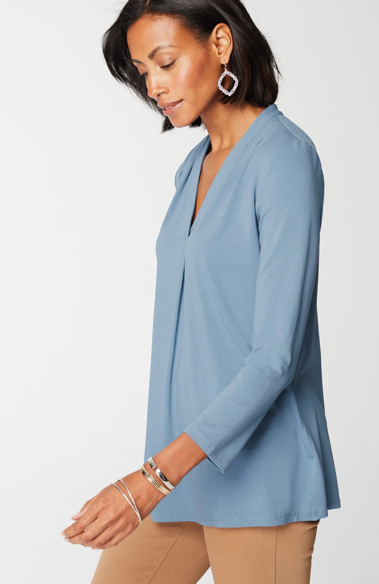 J.Jill Wearever Pleated Top Best